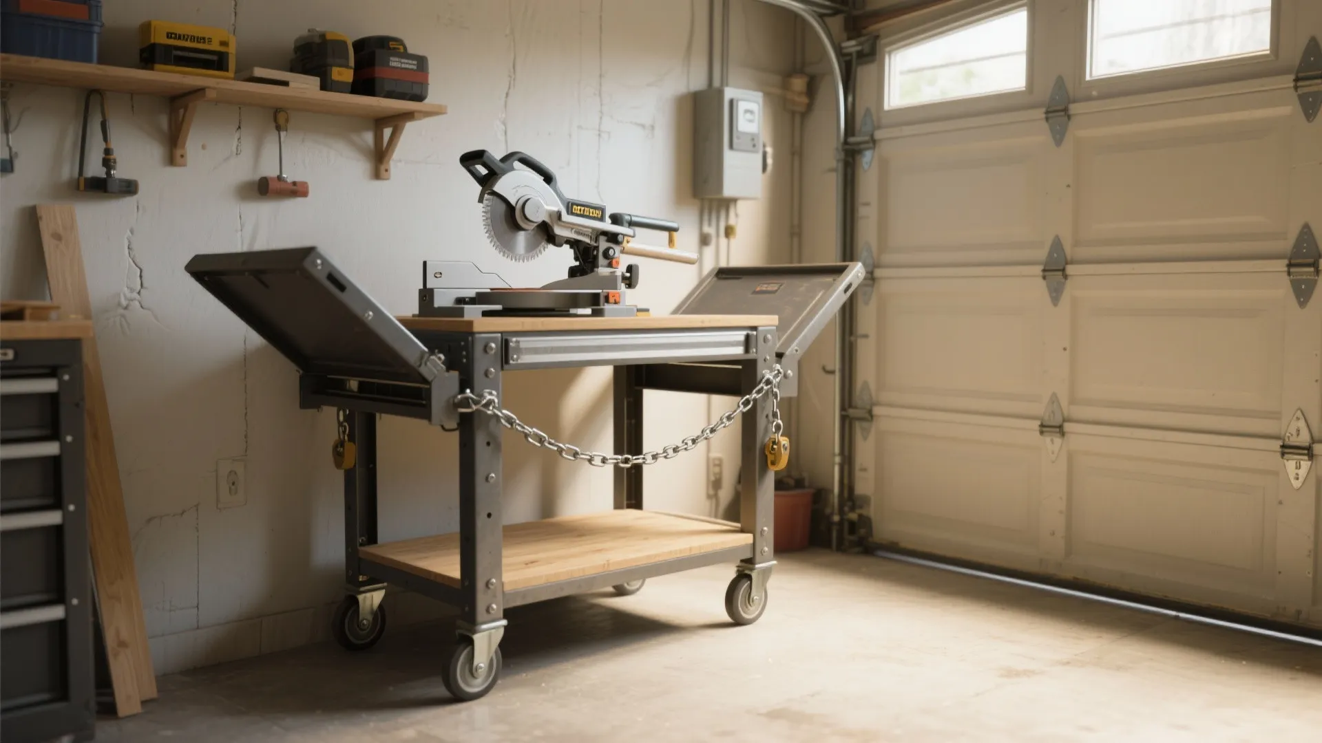 2. Rolling cart with flip-out wings