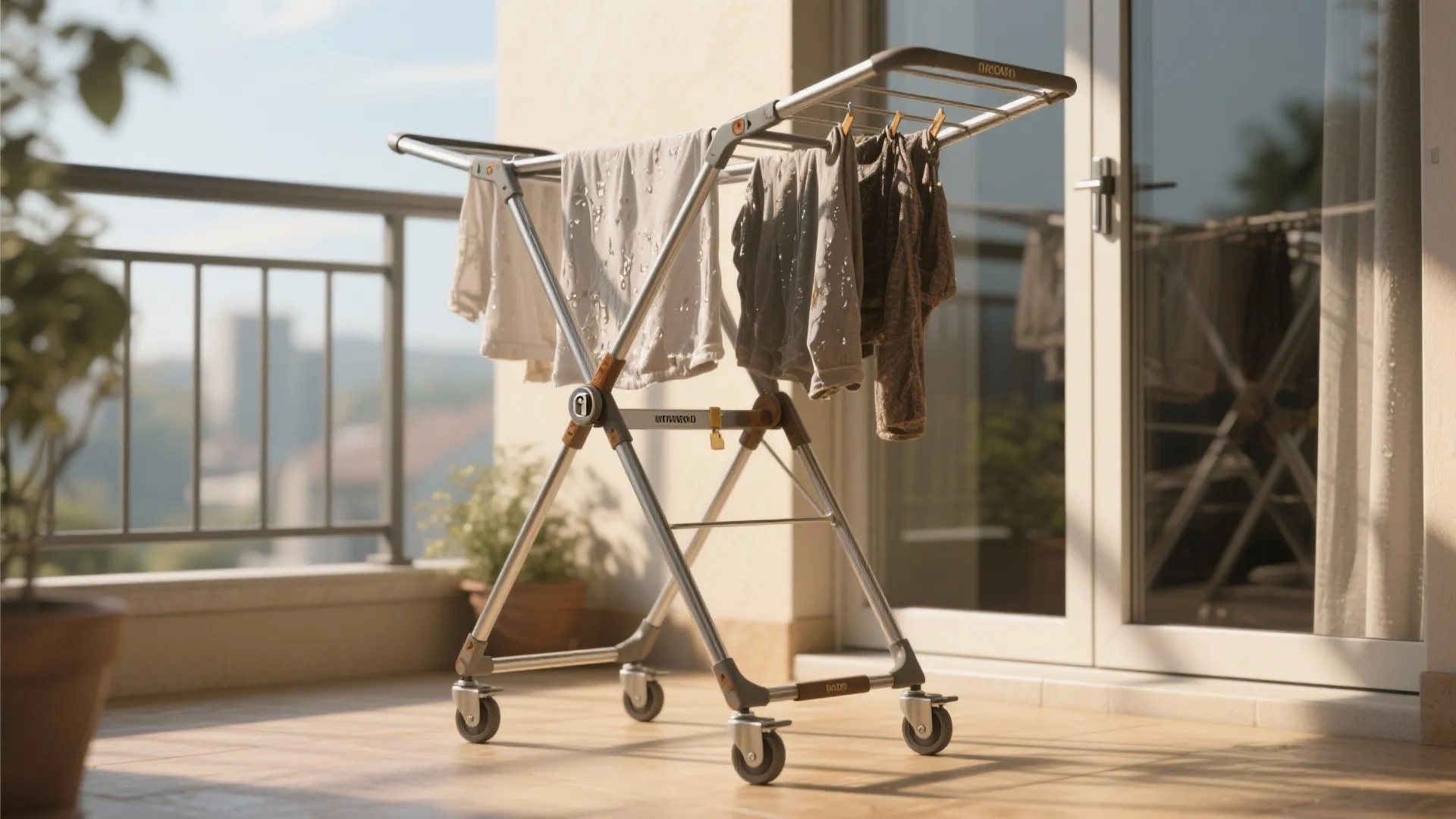 4. Rolling collapsible racks on casters