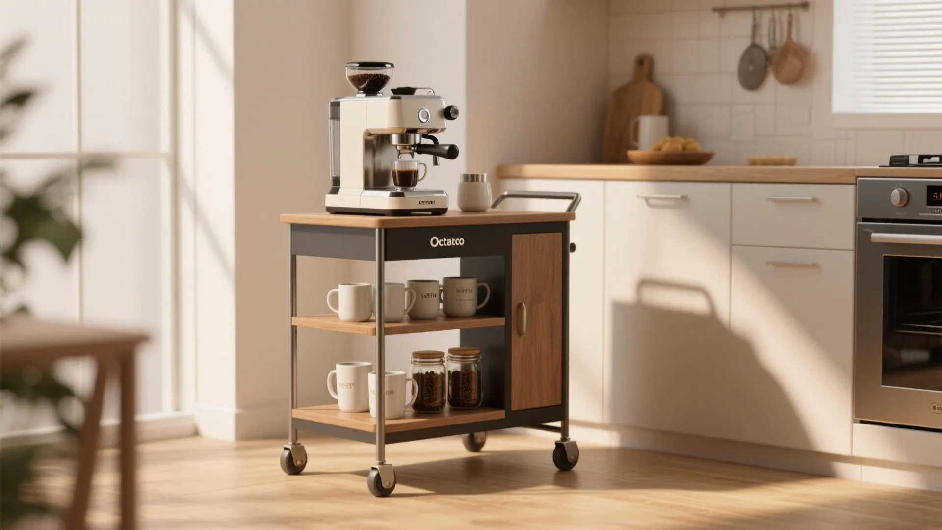 3. Rolling Coffee Cart