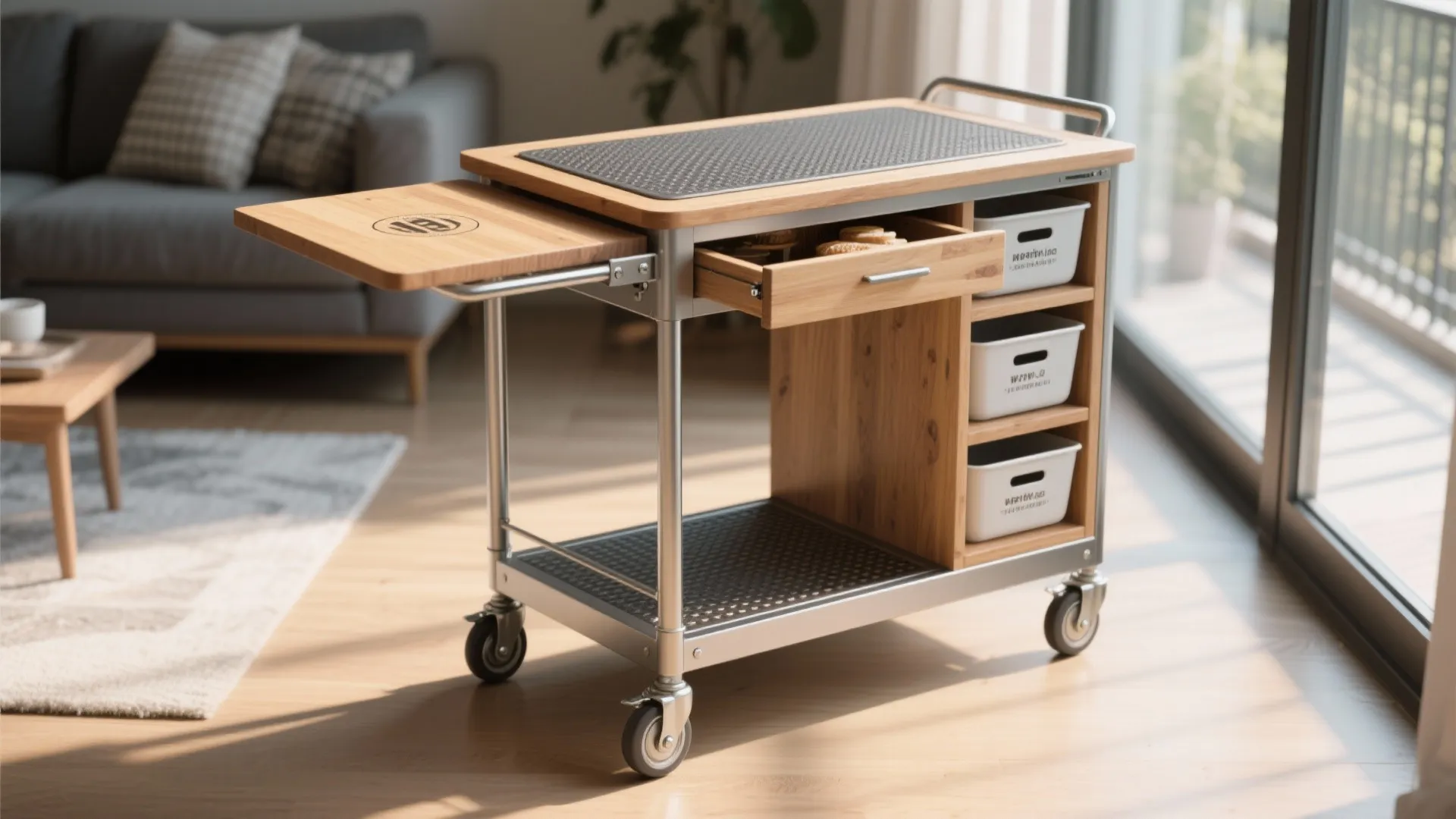 3. Rolling craft cart — a mobile workstation