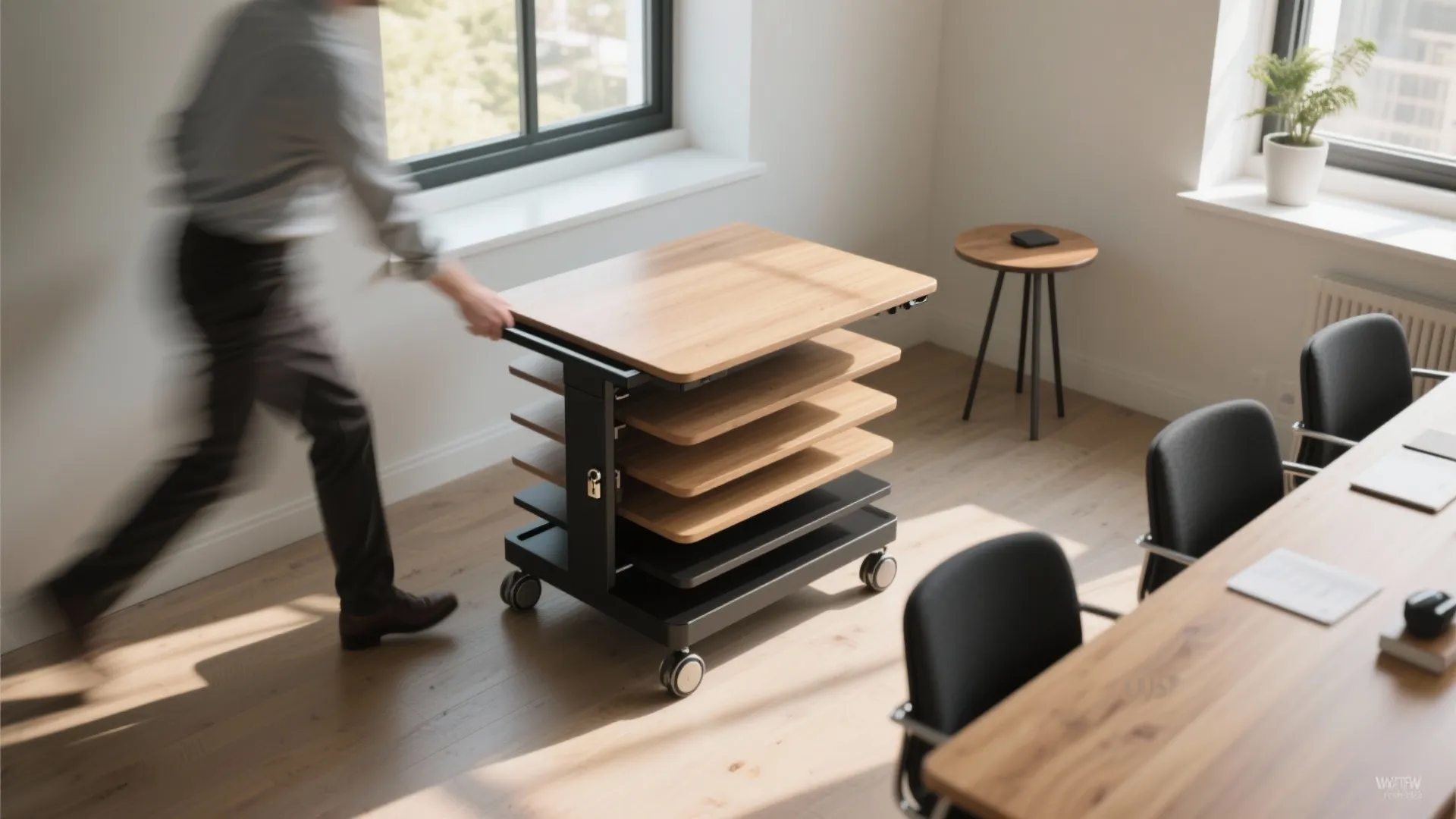 5. Mobile rolling desk or combo desk-cart