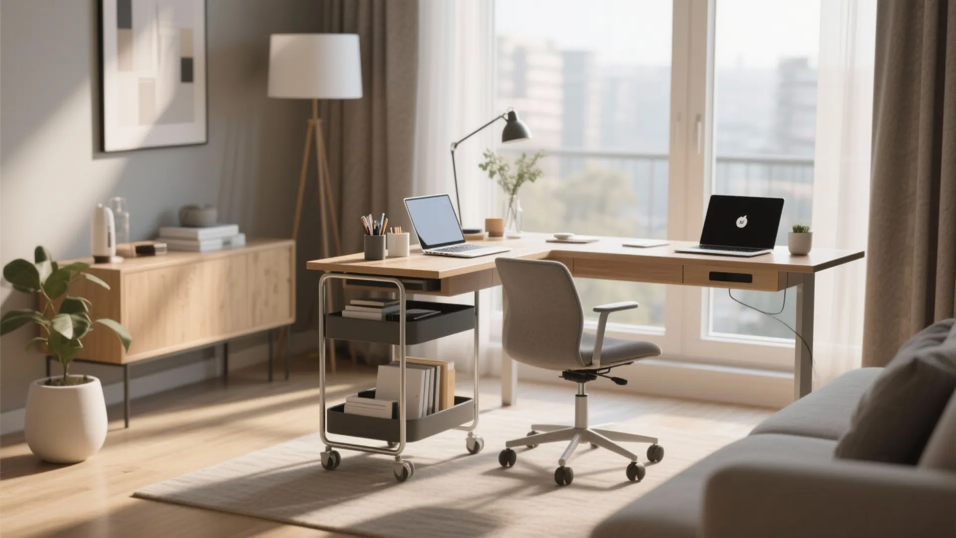 9. Rolling Desk Cart