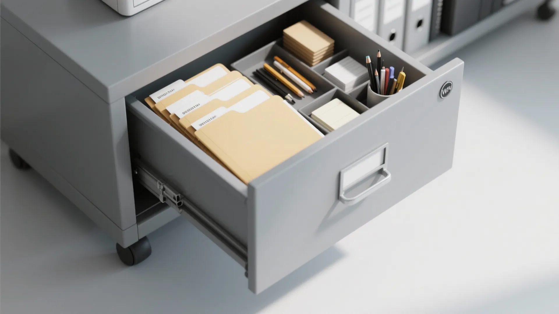 8. Compact Rolling File Cabinets