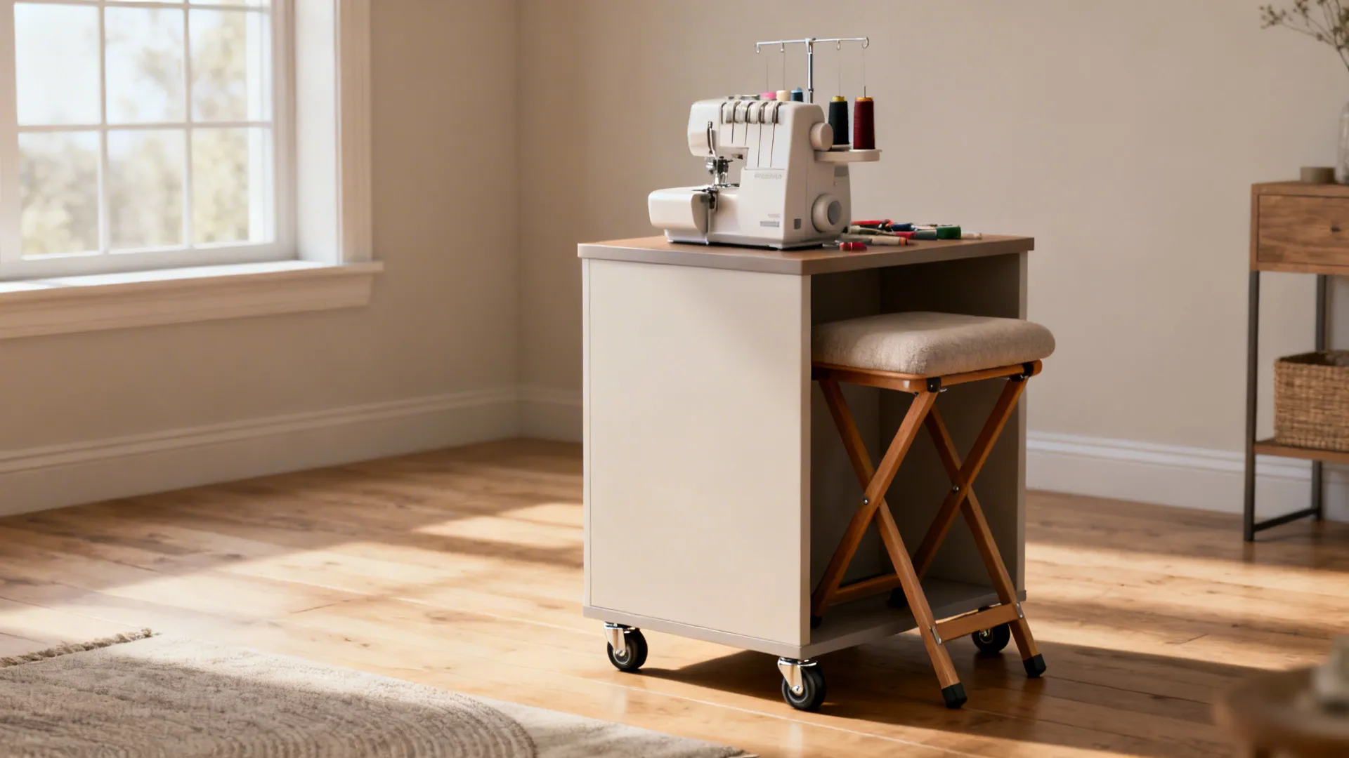 5. Mobile islands and foldable seating