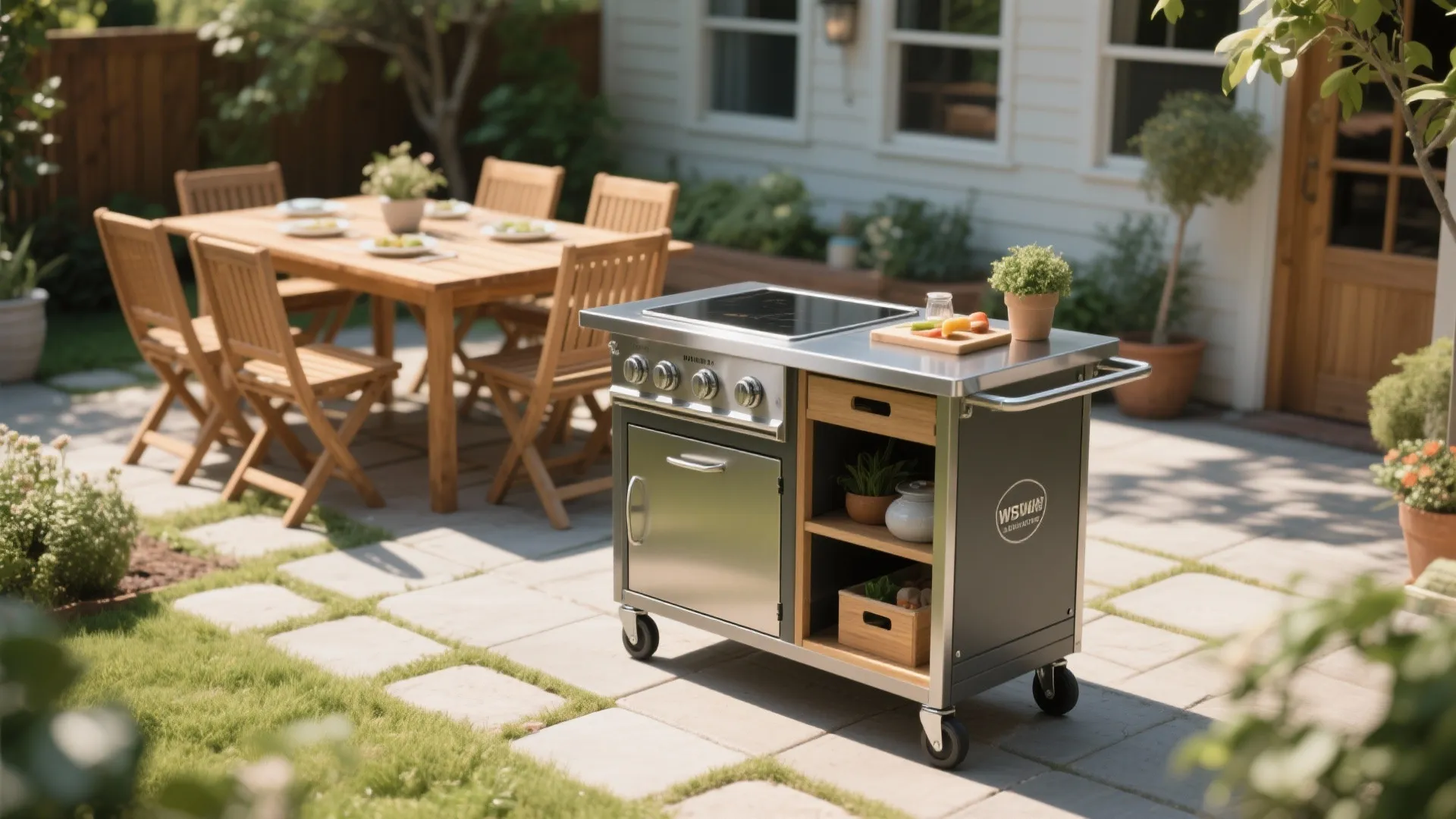 3. Rolling Kitchen Cart