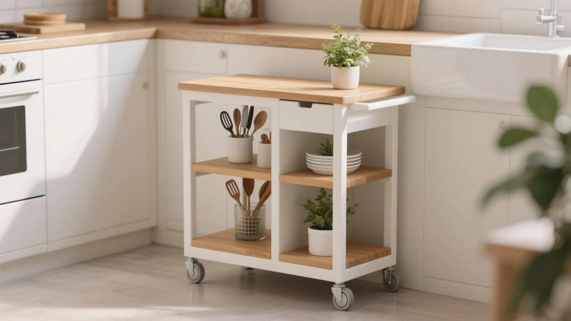 8. Rolling Kitchen Cart