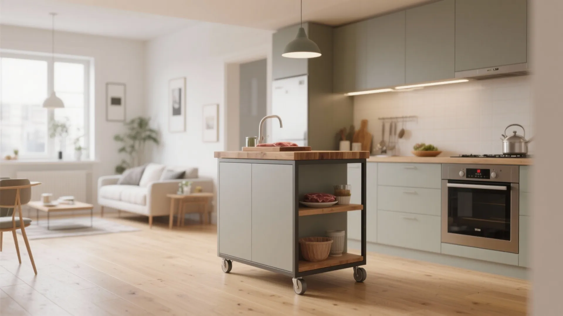 4. Rolling Kitchen Island