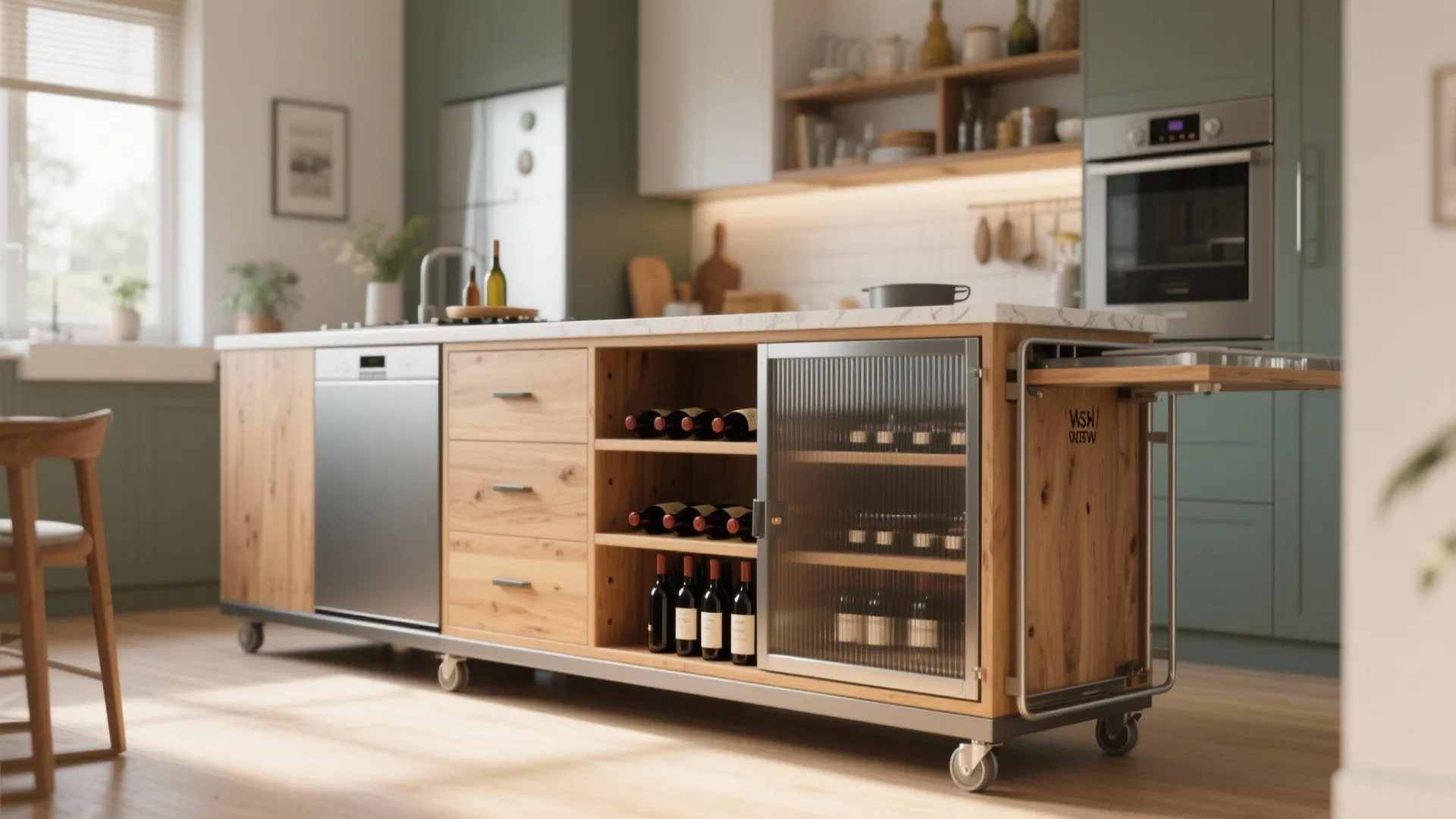 4. Rolling Kitchen Island