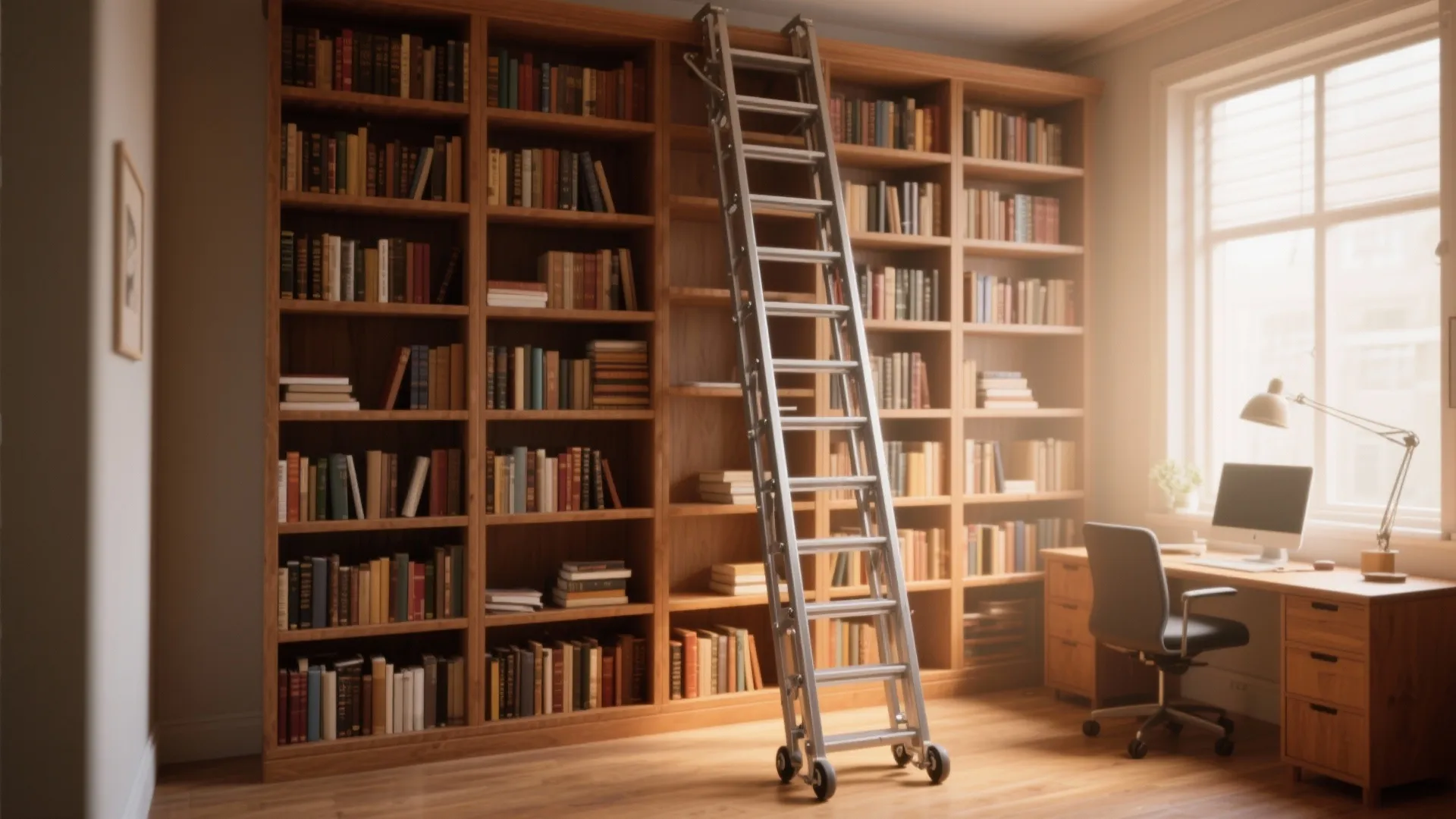 7. Rolling Ladders for Drama