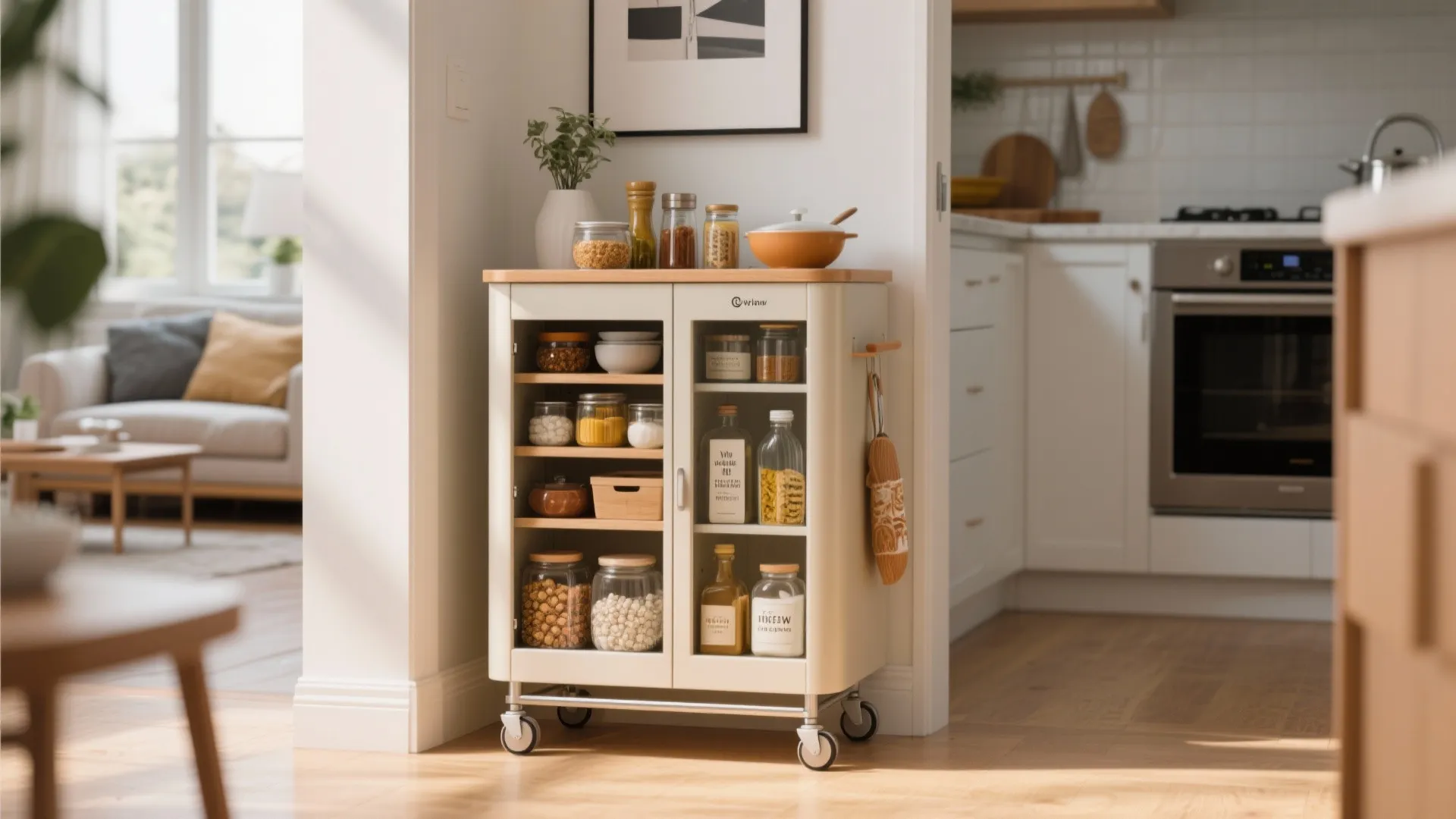 Idea 5: Rolling Pantry Carts