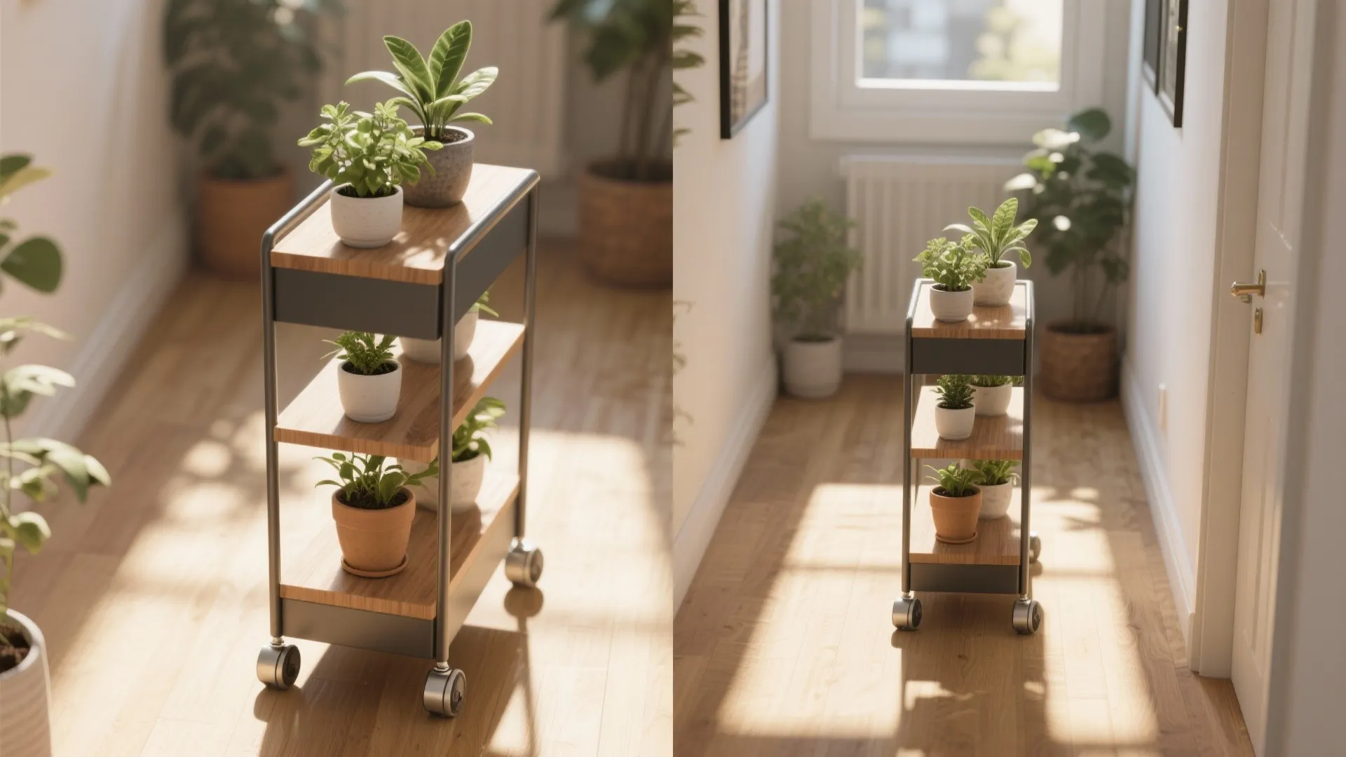 4. Rolling Stands — Mobile Greenery That Follows the Light