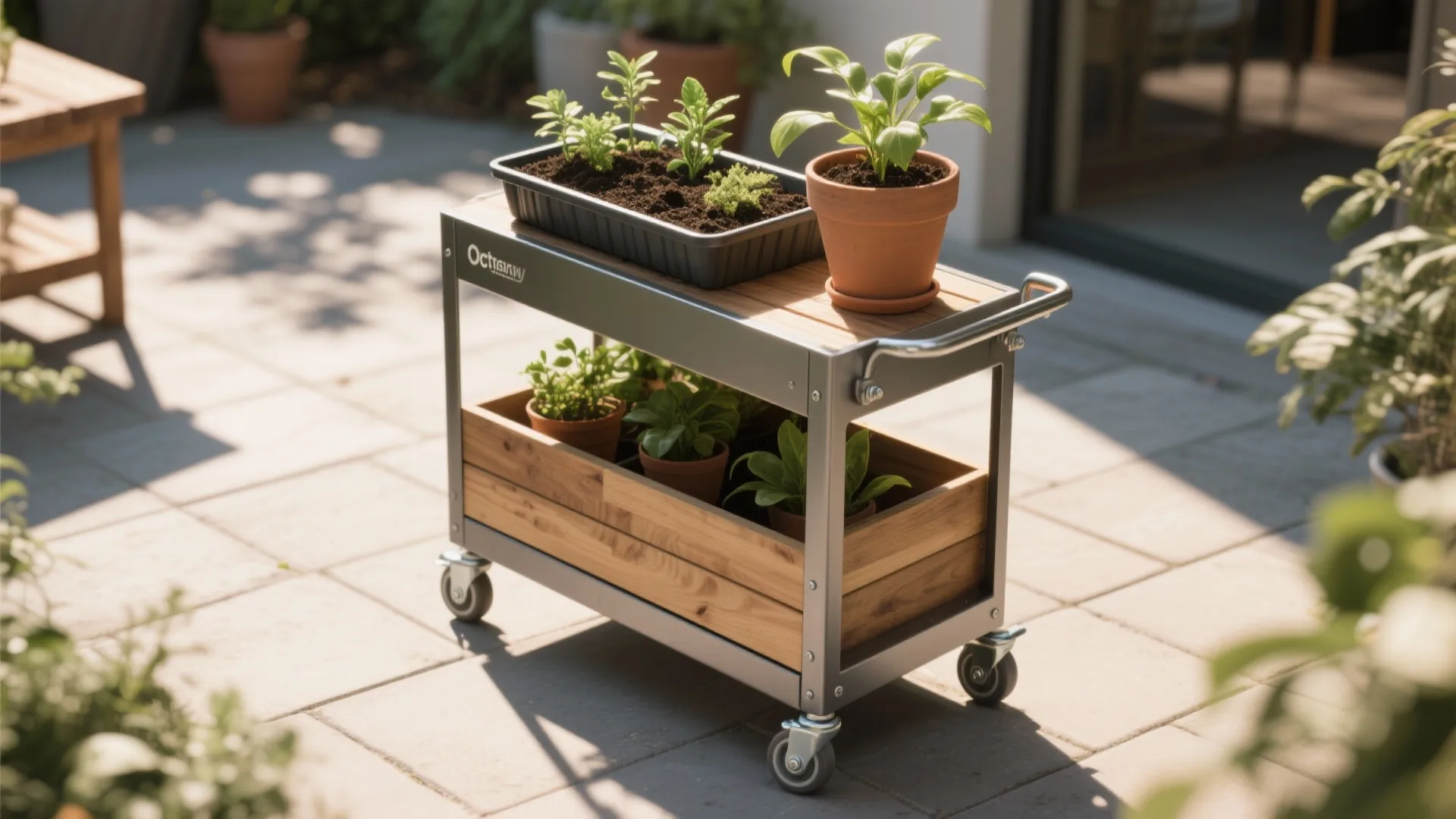 3. Rolling Potting Cart
