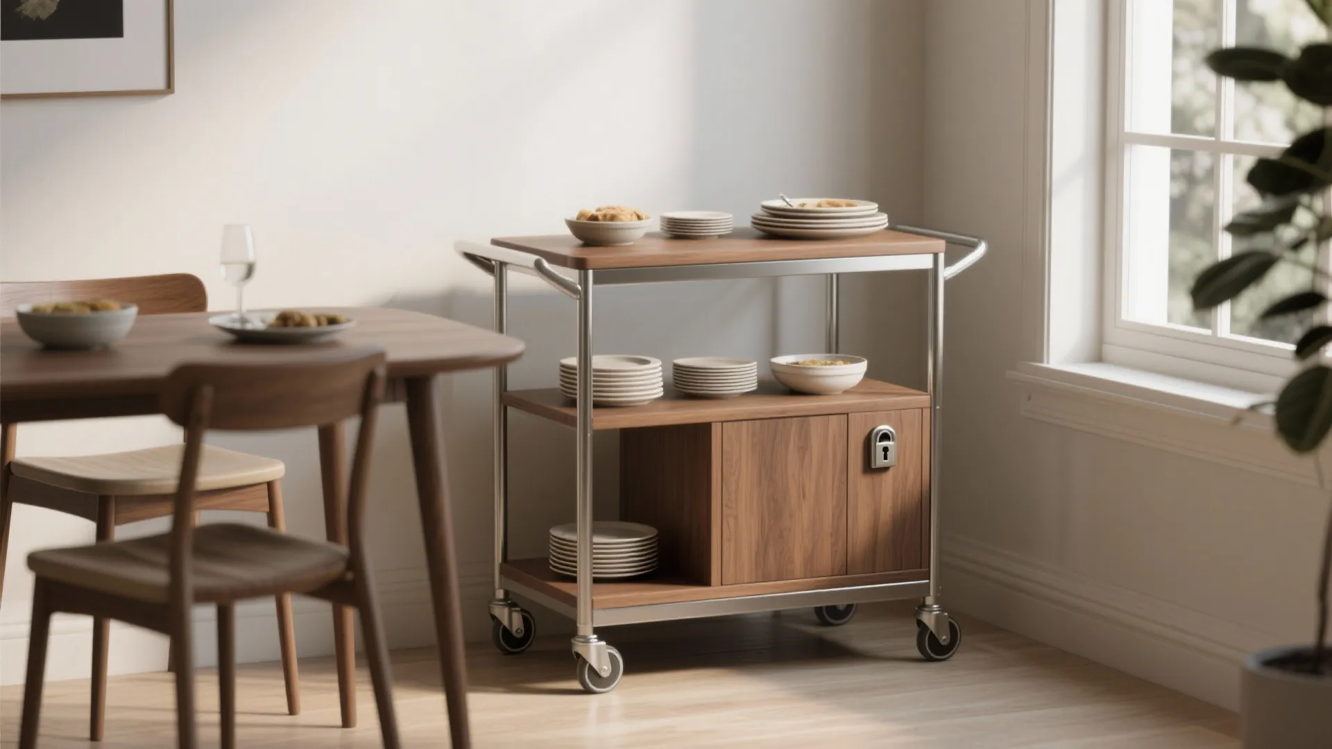 4. Rolling Buffet / Serving Cart