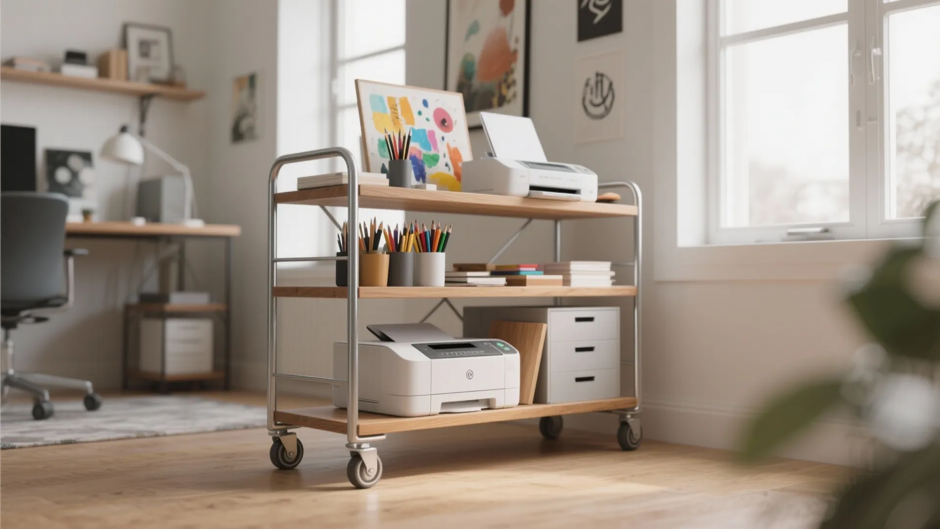 9. Rolling Shelf Carts