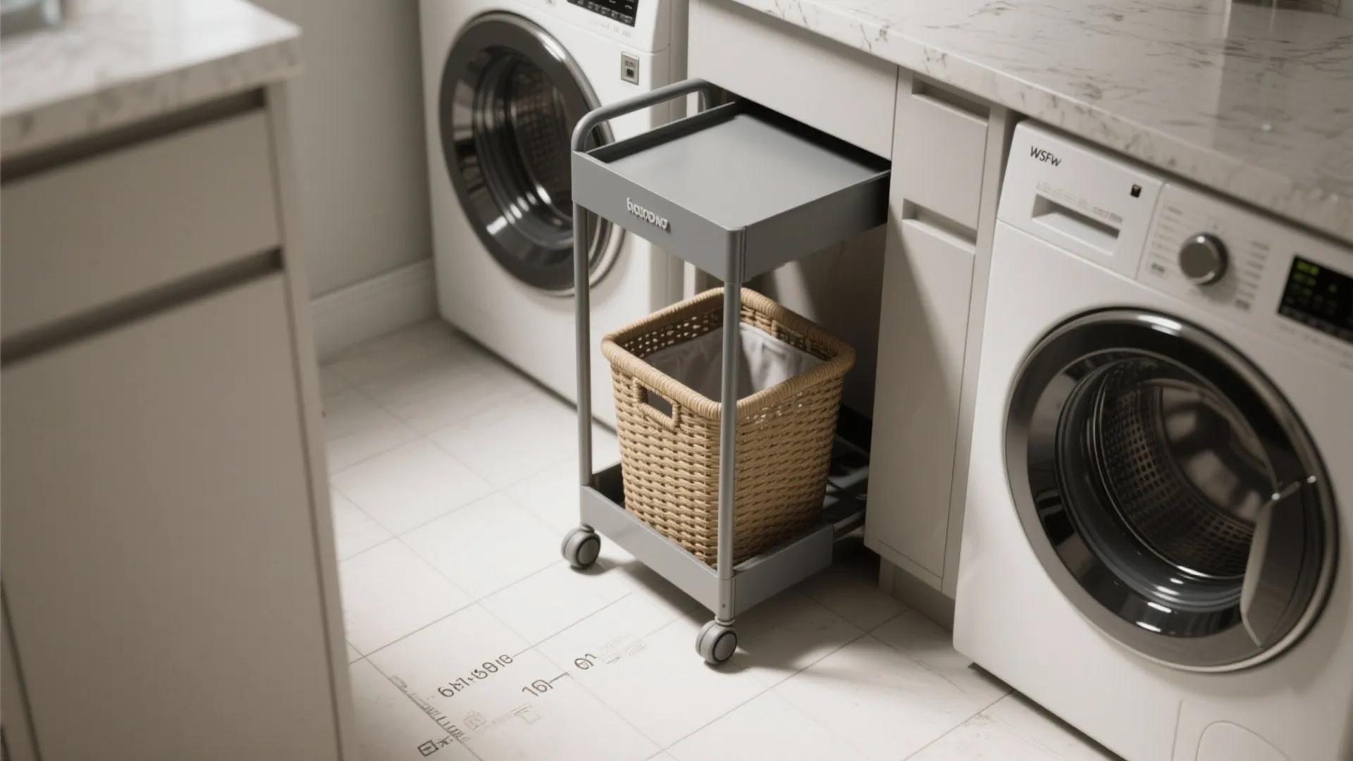 4. Rolling Storage & Pull-Out Hampers