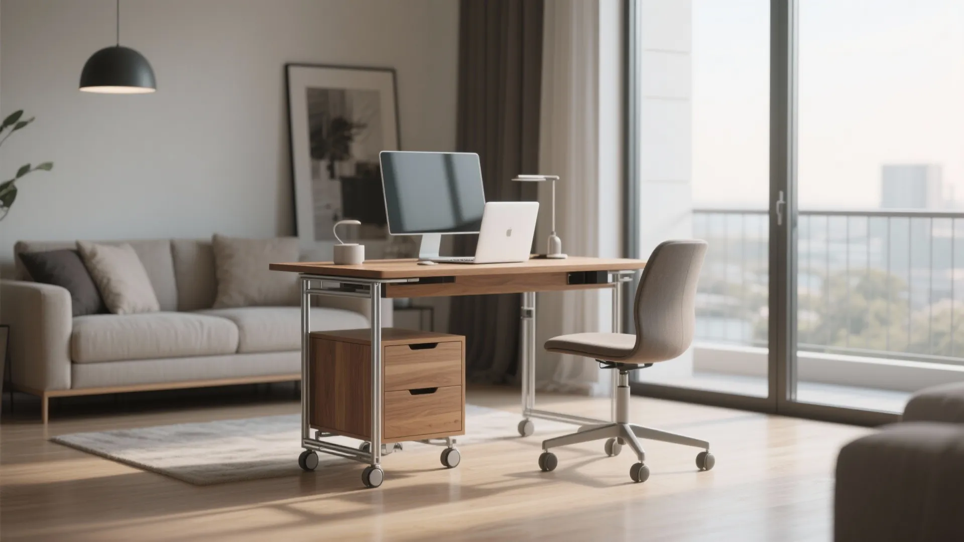 Rolling Workstation on Wheels