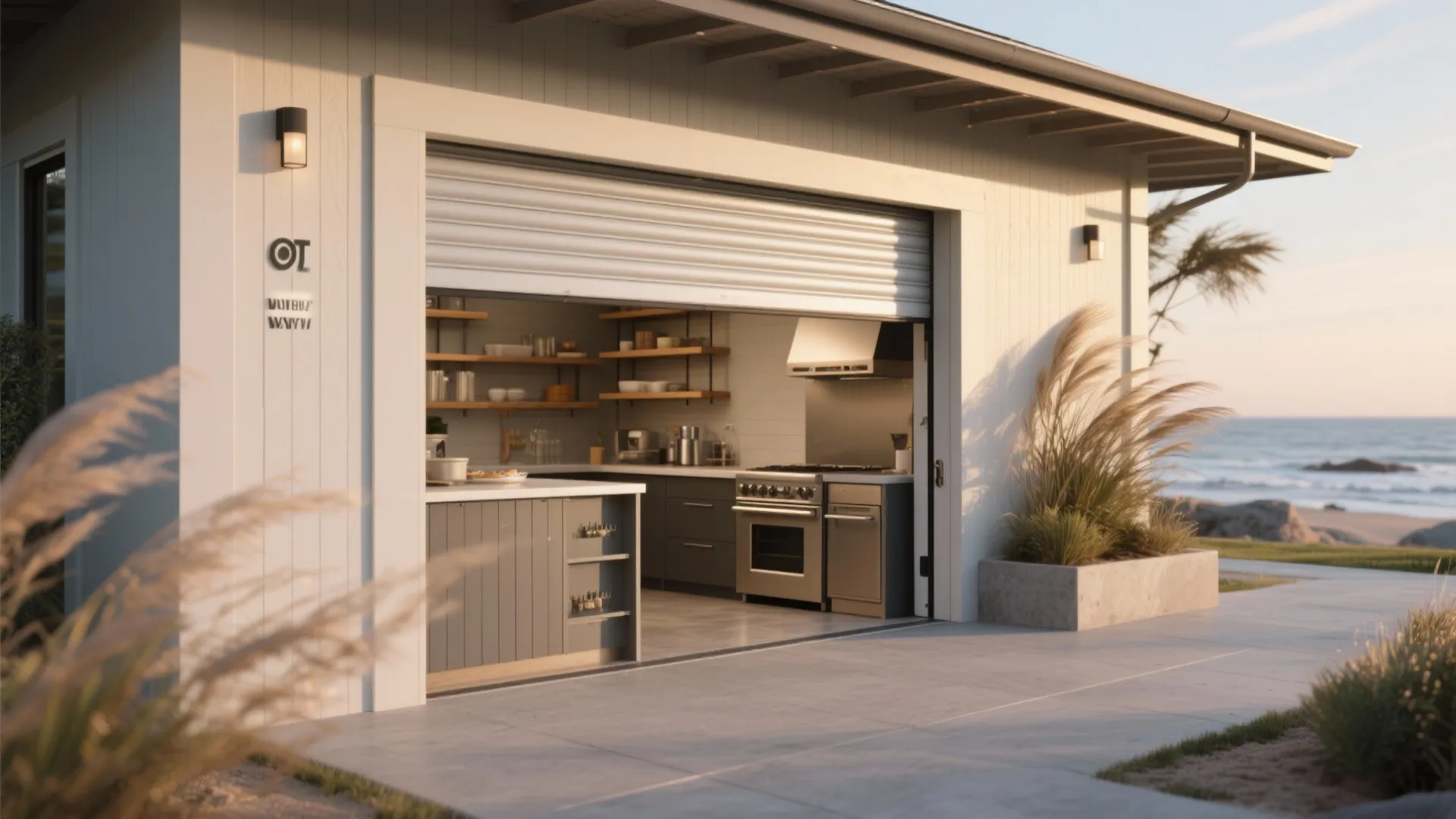 3. Roll-up garage-style doors