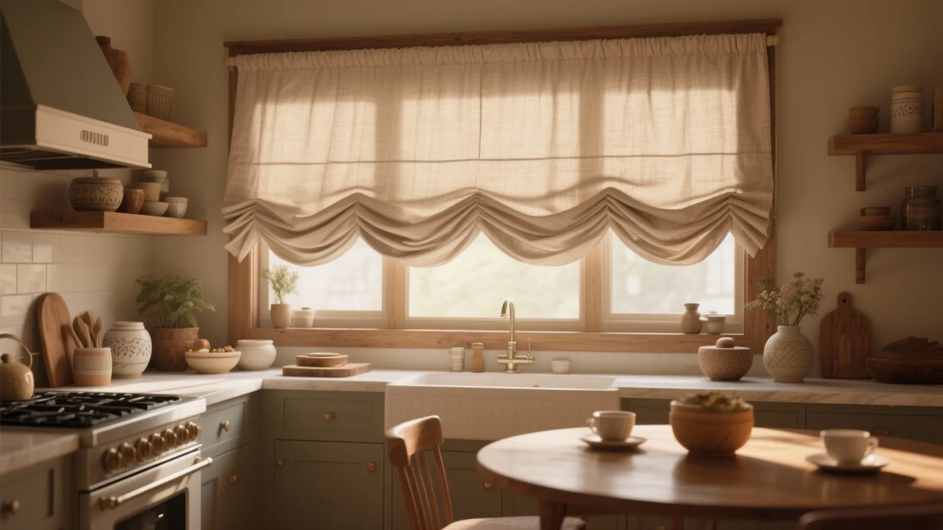 4. Roman Blinds for Texture and Warmth