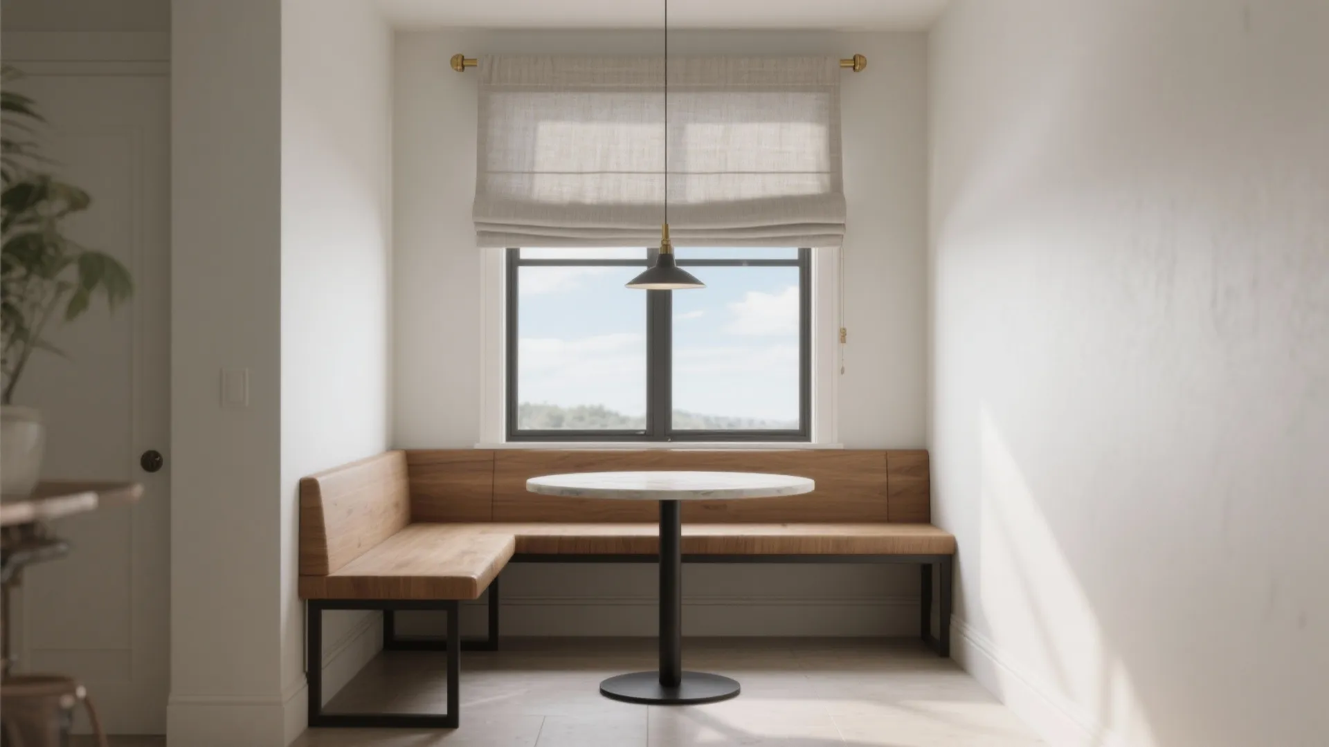 Roman Shades or Café Curtains in Tight Nooks