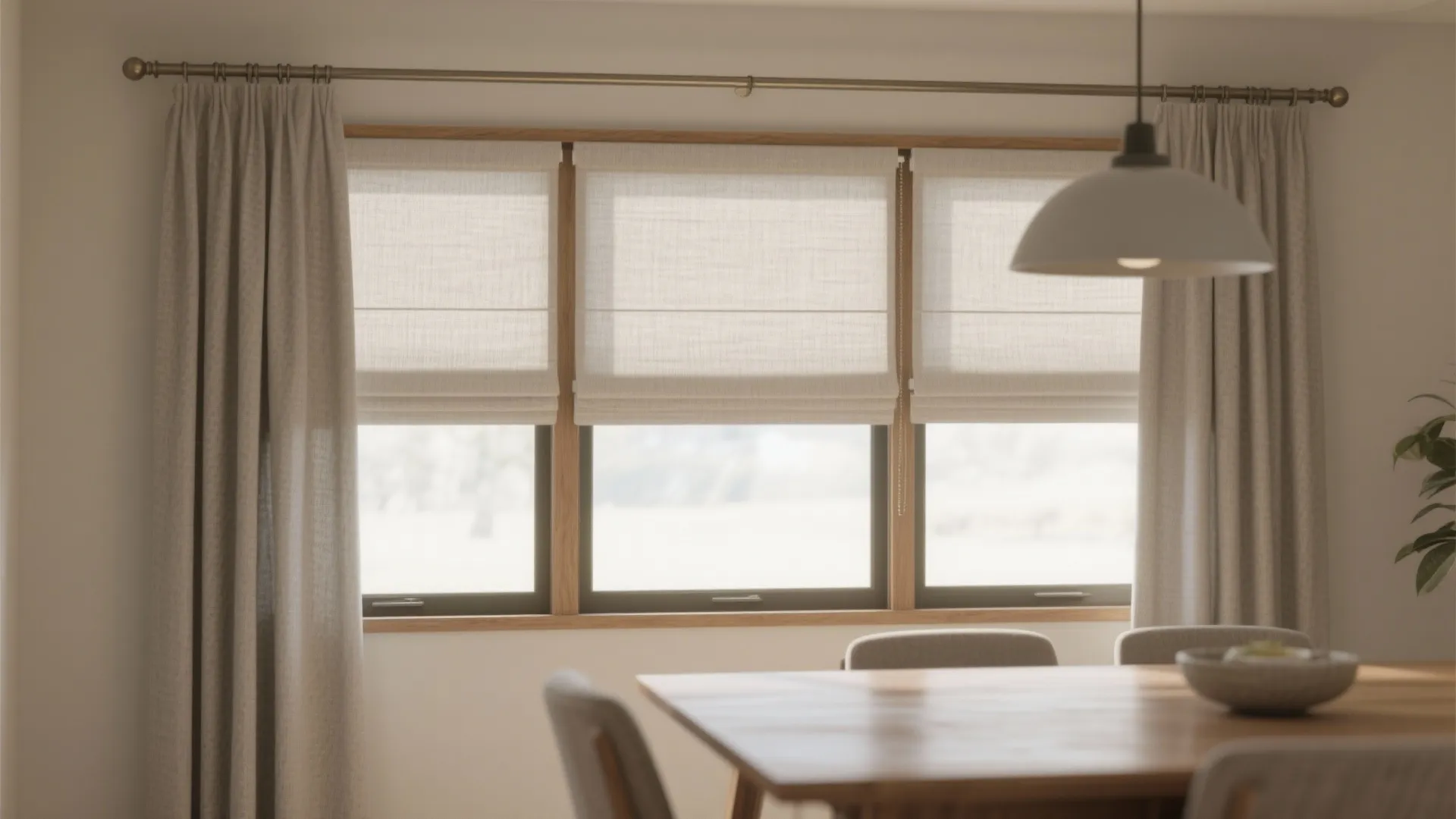 Roman Shades + Side Panels (Best of Both)