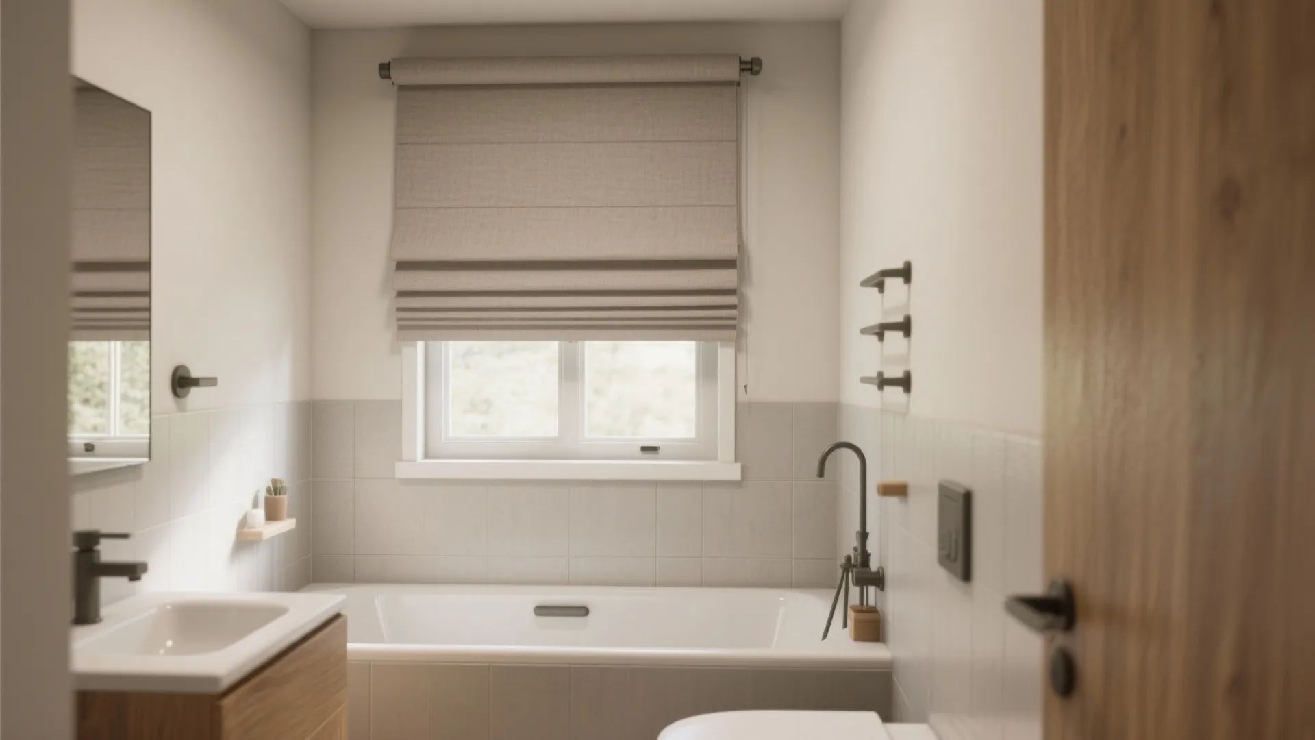 Roman Shade-Style Curtains for Privacy Windows