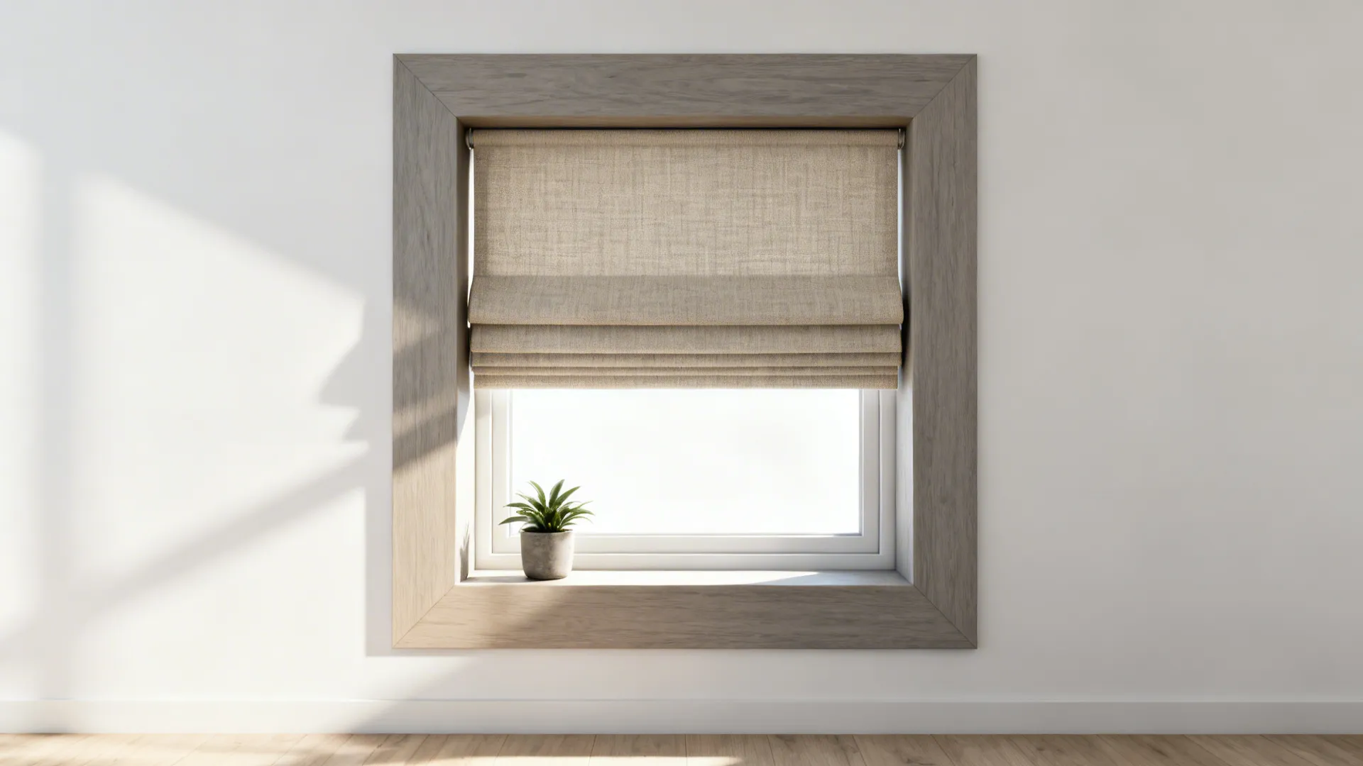 3. Roman shades for clean lines