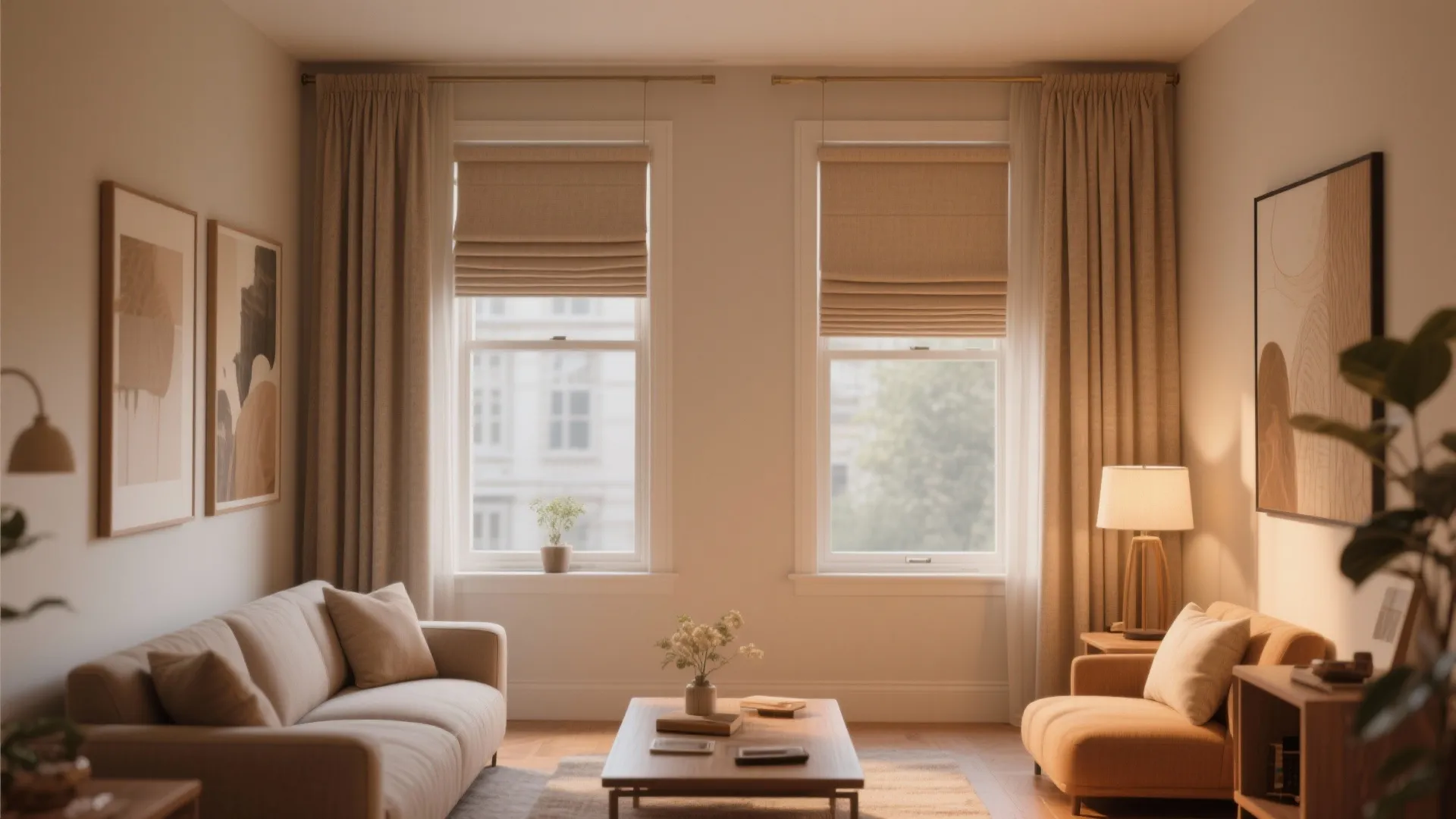 Roman Shade & Drapery Combo