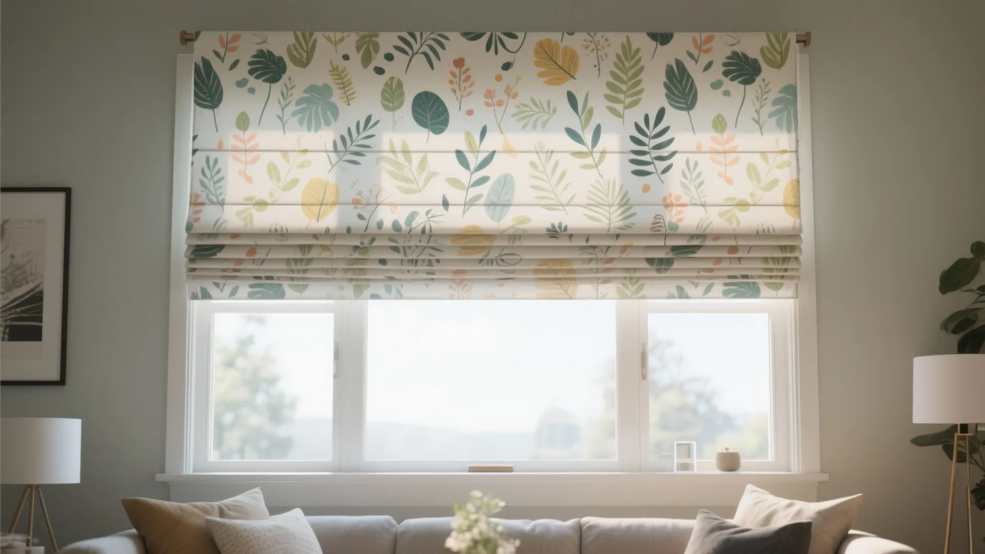 2. Roman Shades with Personality