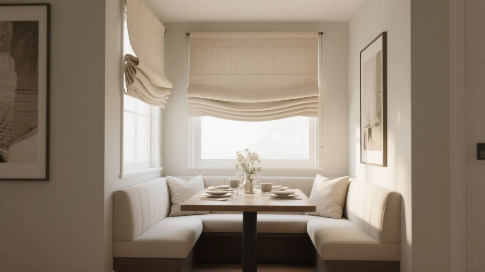 5. Roman Shades for Clean Lines