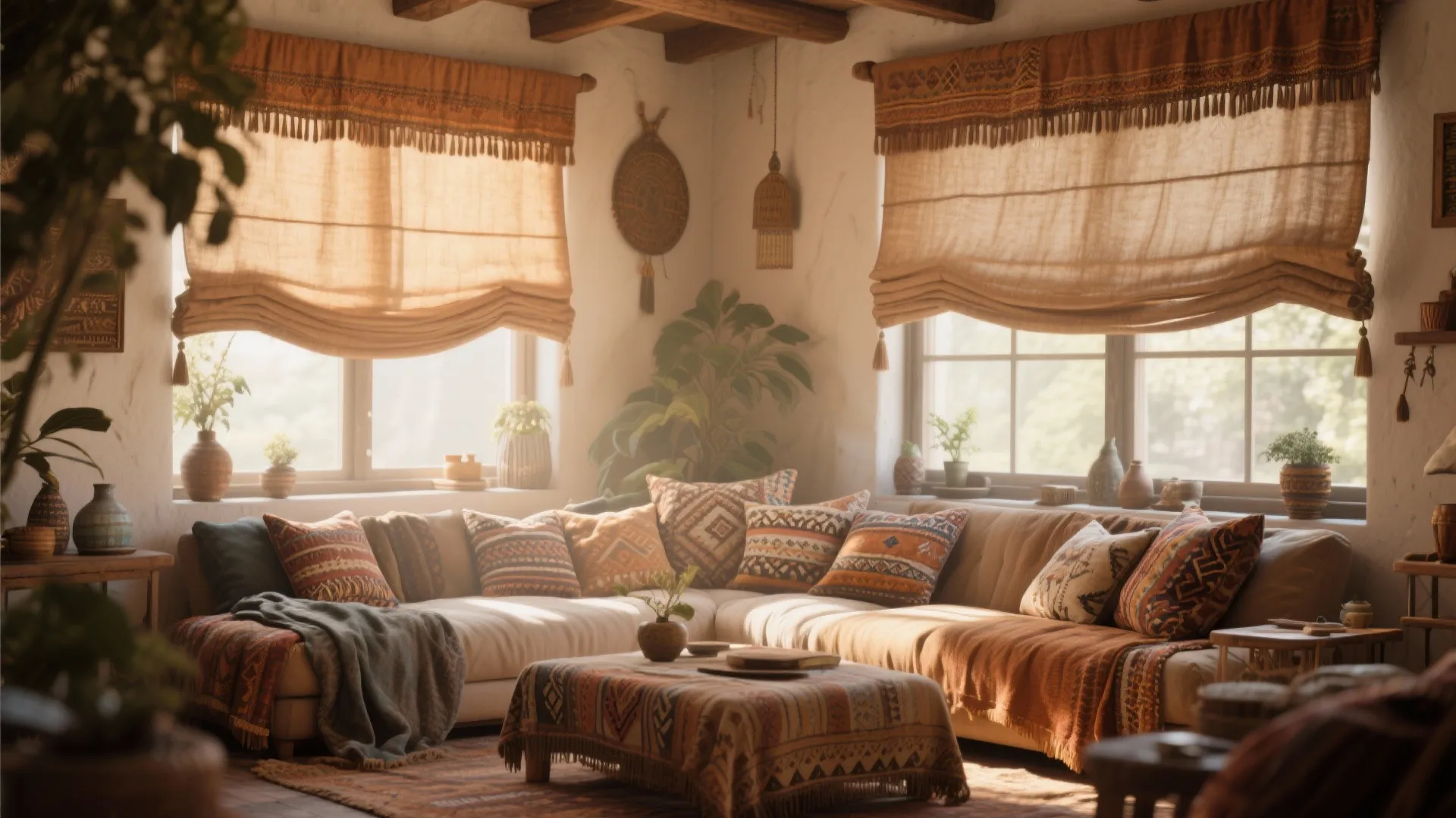 9. Roman Shades for a Soft Finish