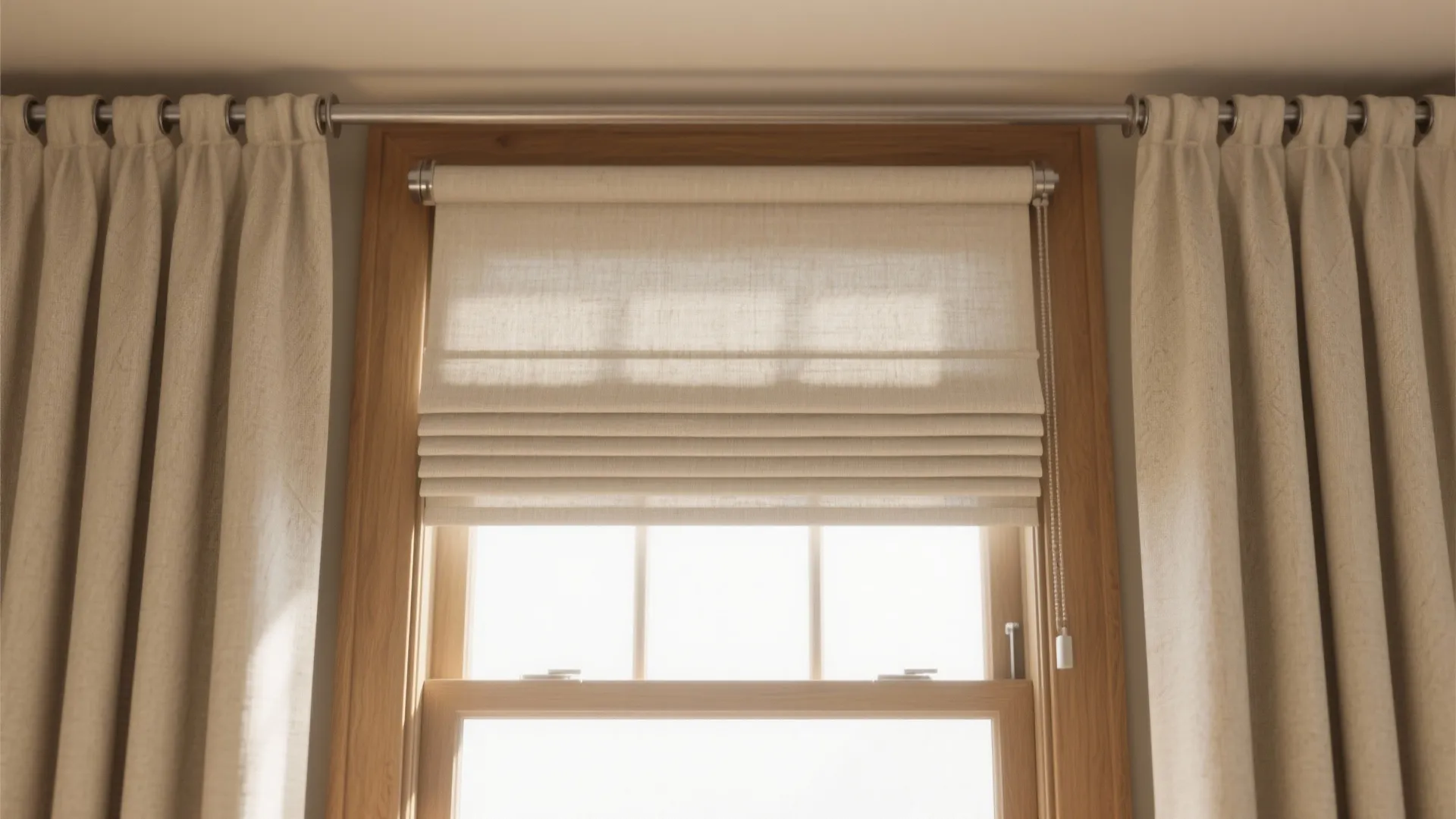 Roman Shades + Side Panels (Best of Both)