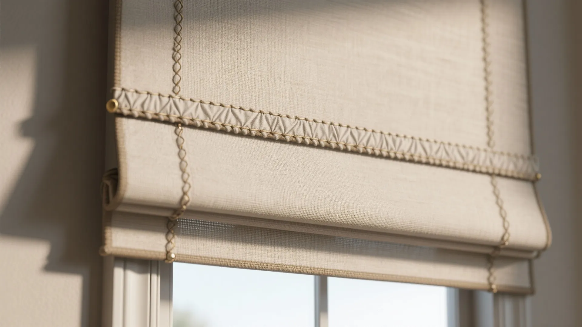 4. Roman Shades with a Decorative Valance