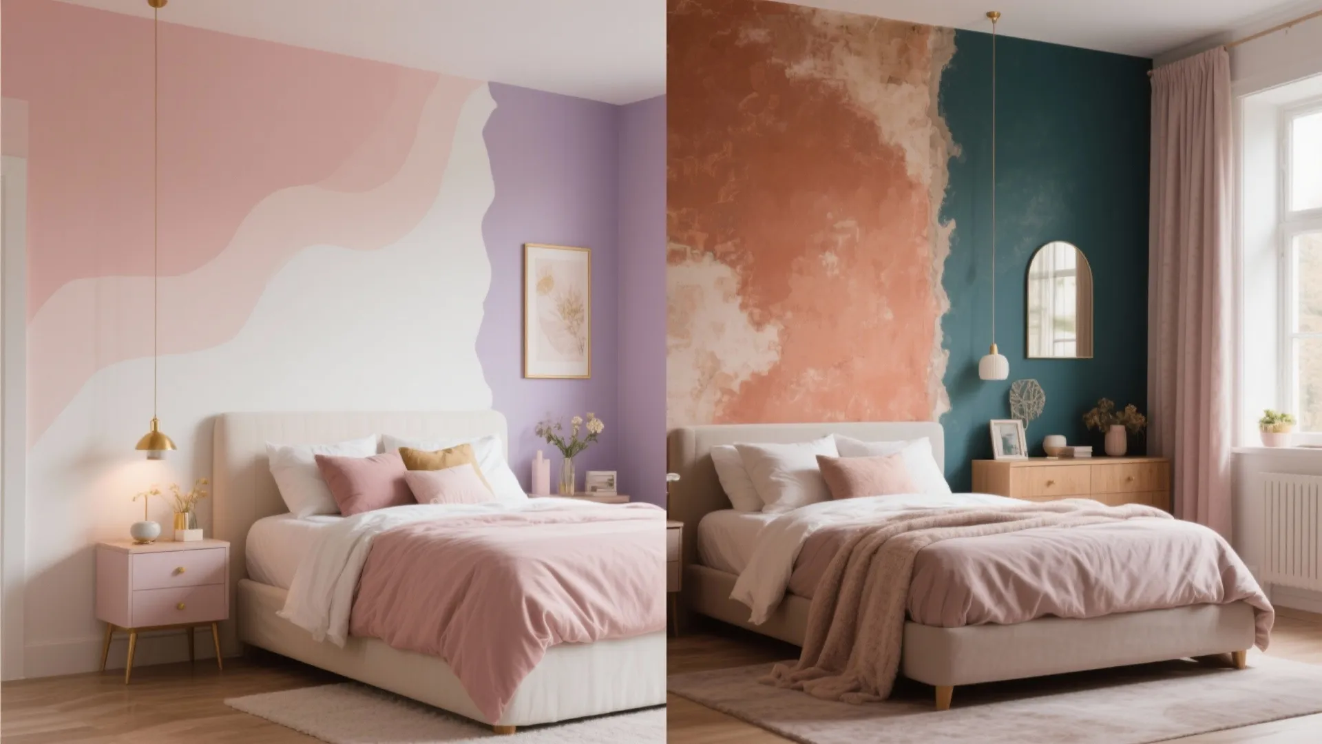 5 Romantic Wall Painting Designs for Bedroom: Bring warmth and intimacy into your bedroom with these 5 romantic wall painting ideas from my interior design experience