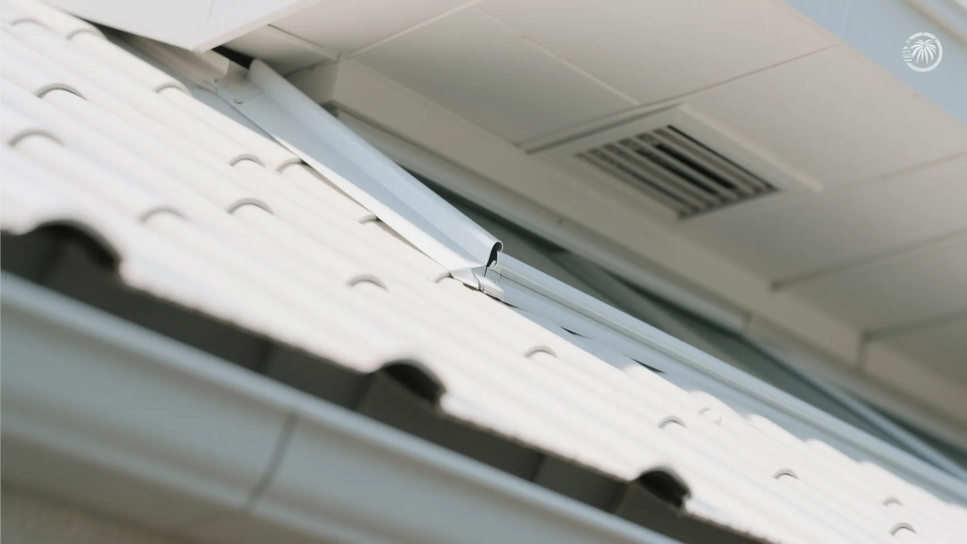 4) Sloped roof terrace with clerestory wind scoop