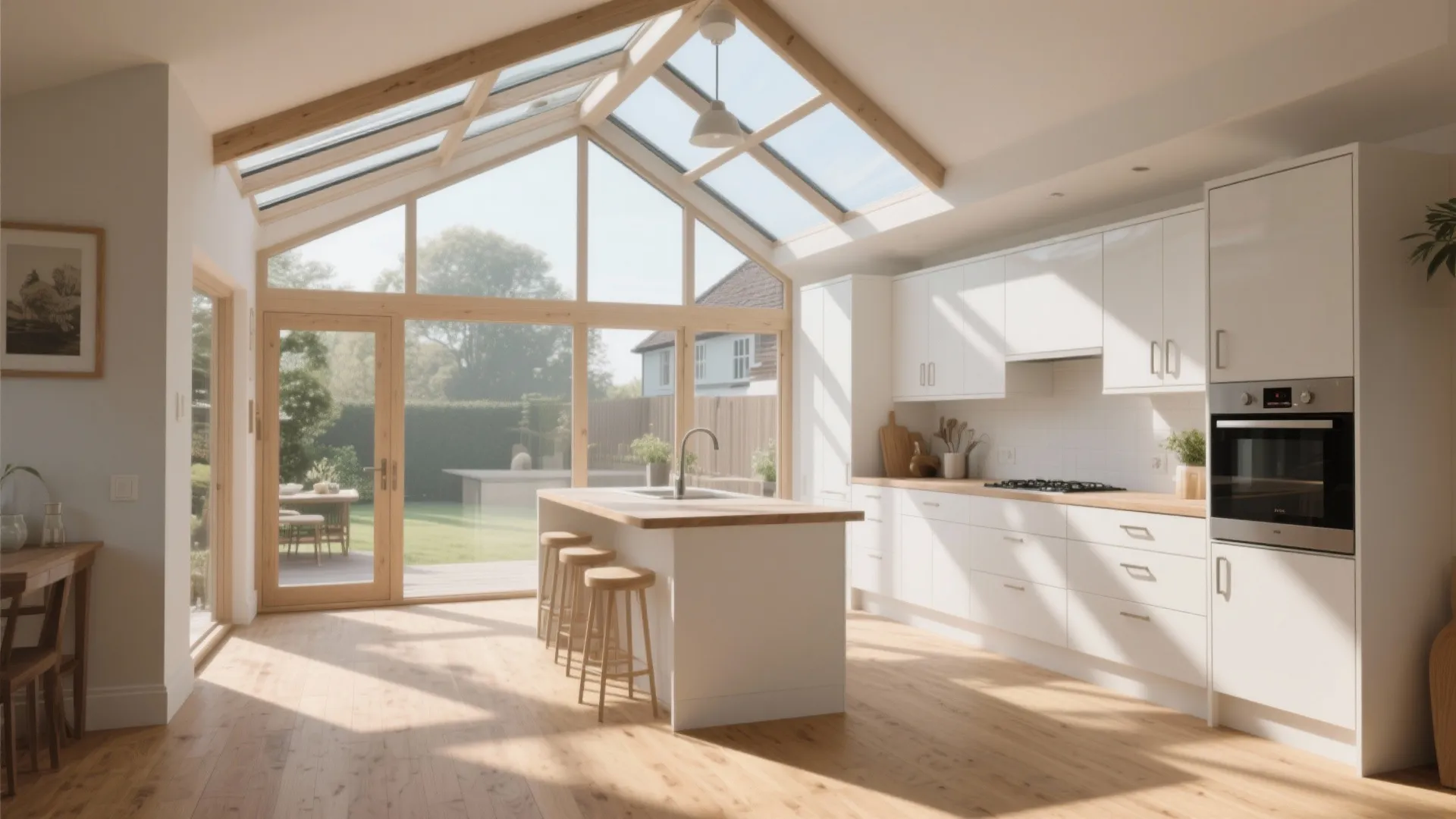 Kitchen extension with roof lantern
