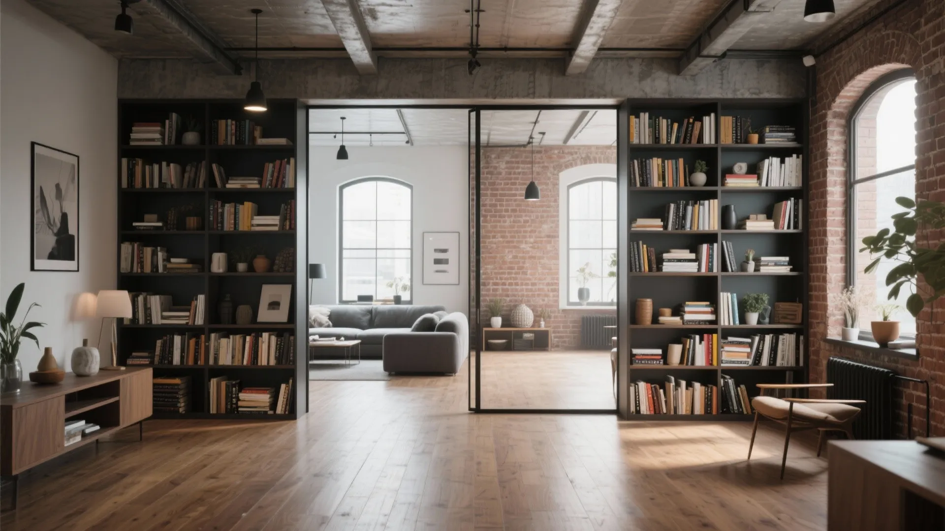 4. Room Divider Bookshelves
