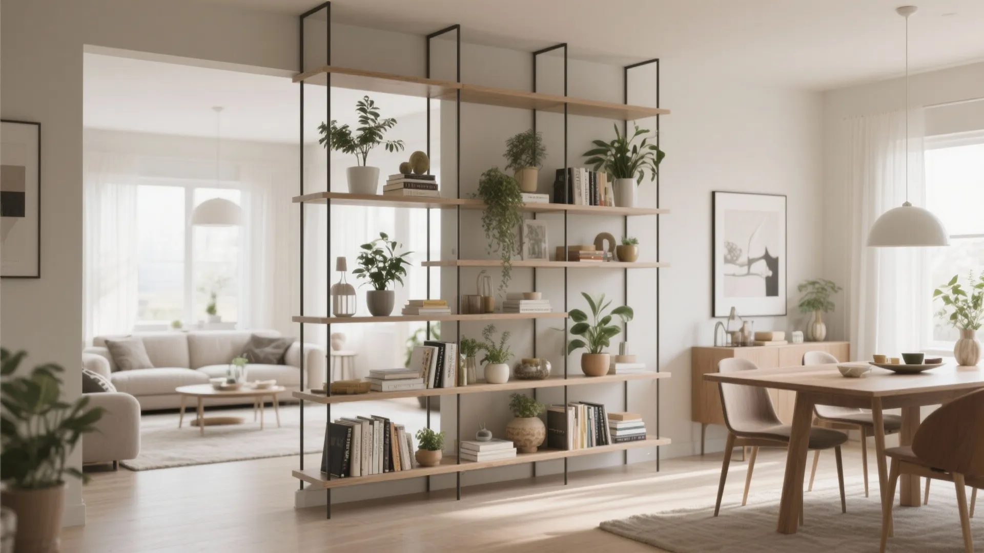 5. Shelves as Room Dividers