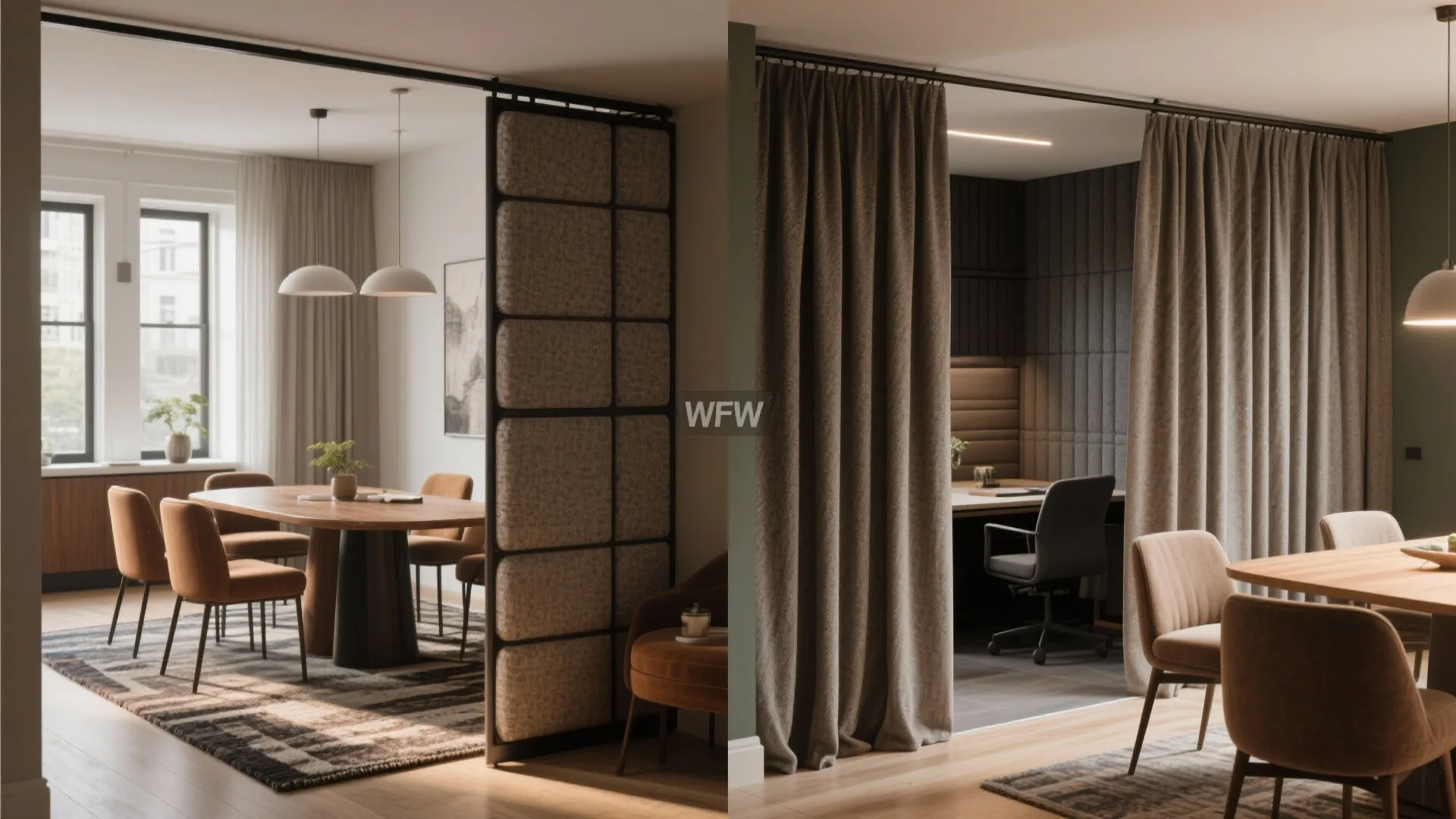 5. Multipurpose Curtains: Acoustic and Room Division