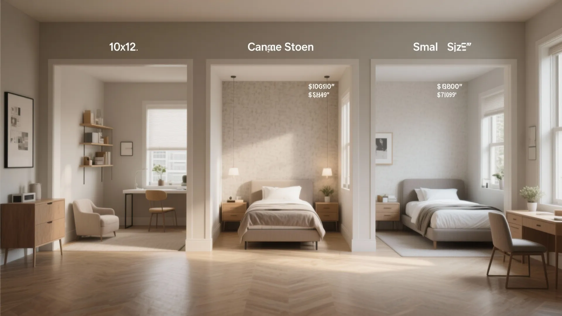 1. Price by size — know the typical ranges