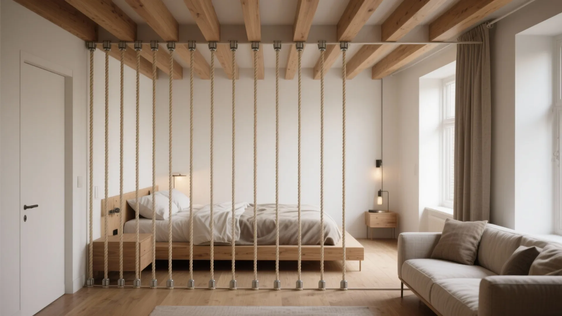 Rope Room Divider Wall for Studios