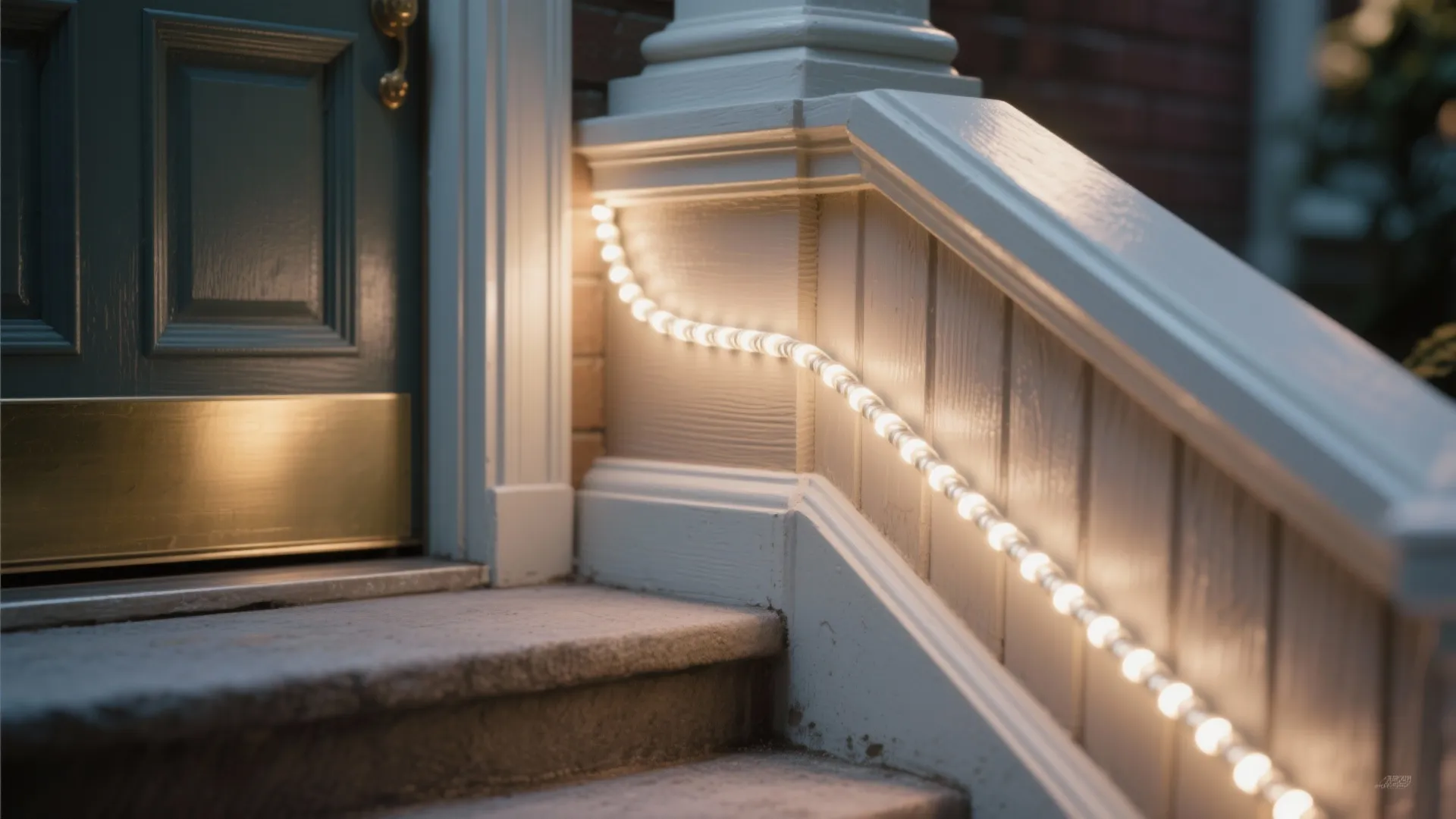 1: Frame the entry with LED rope lights