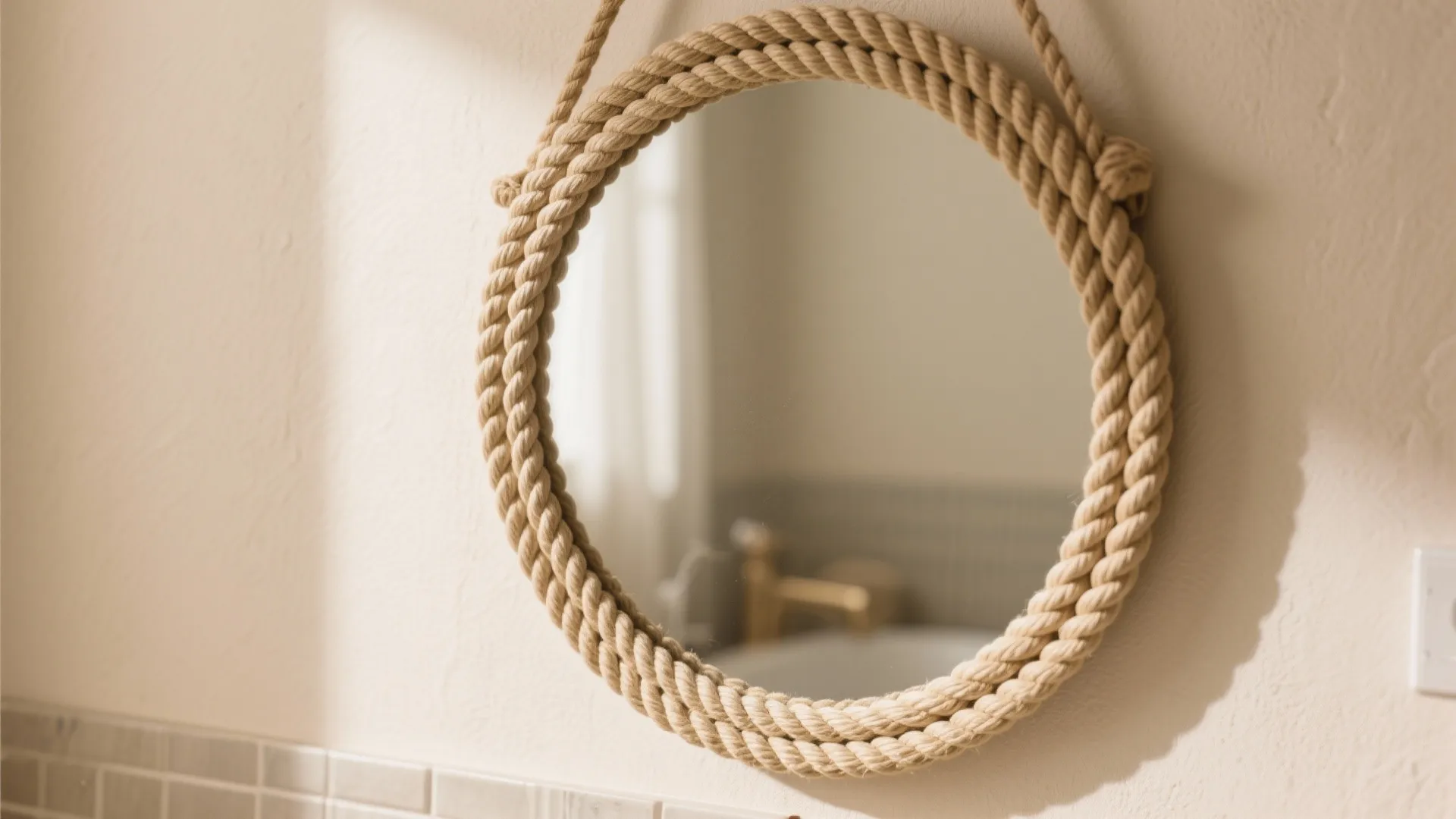 3. Rope or Woven Mirror Frames