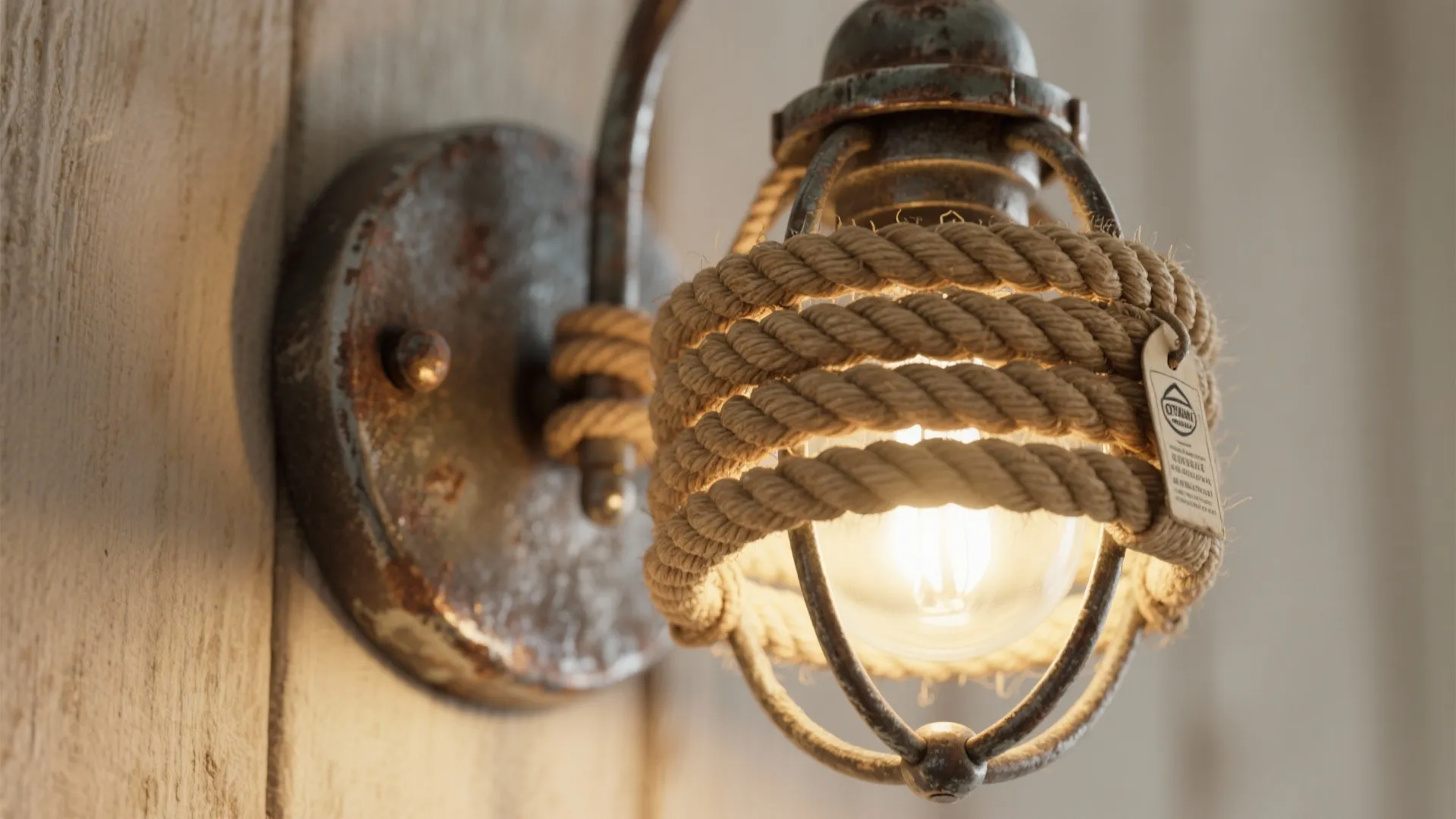 3. Rope-Wrapped Sconces