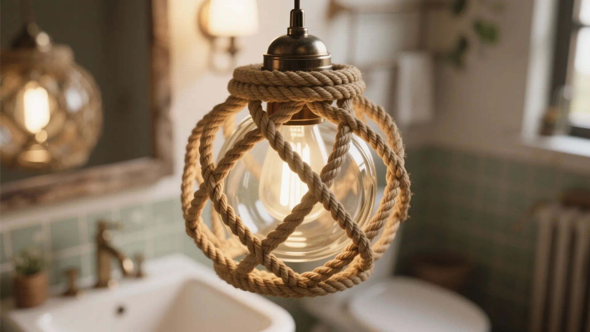 7. Rope-Wrapped Fixtures