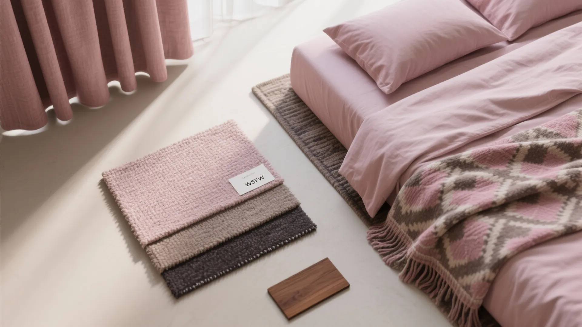 Dusty Rose Layers: Textiles That Hug the Space