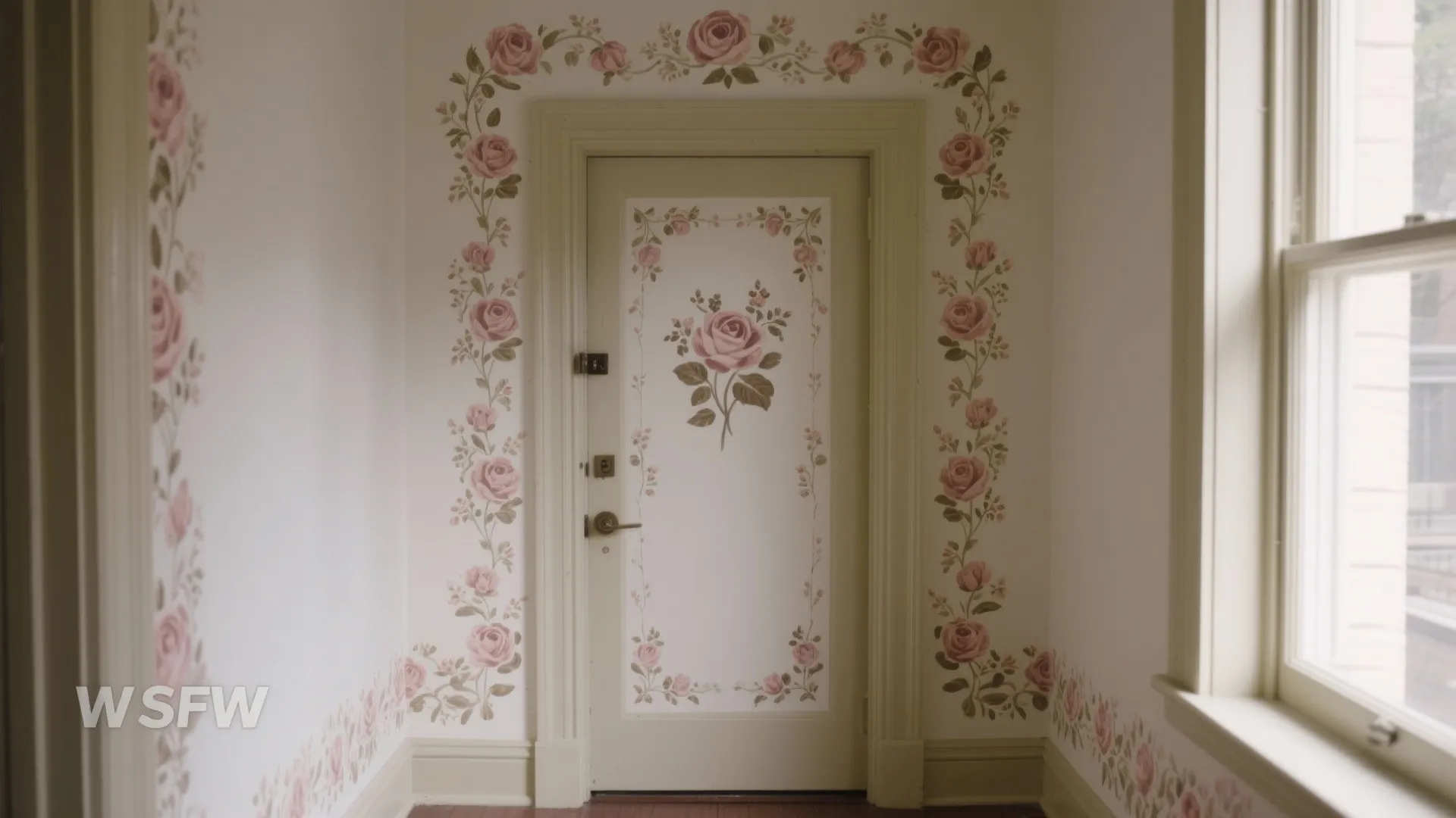 Vintage Cottage Rose Repeat Around Openings