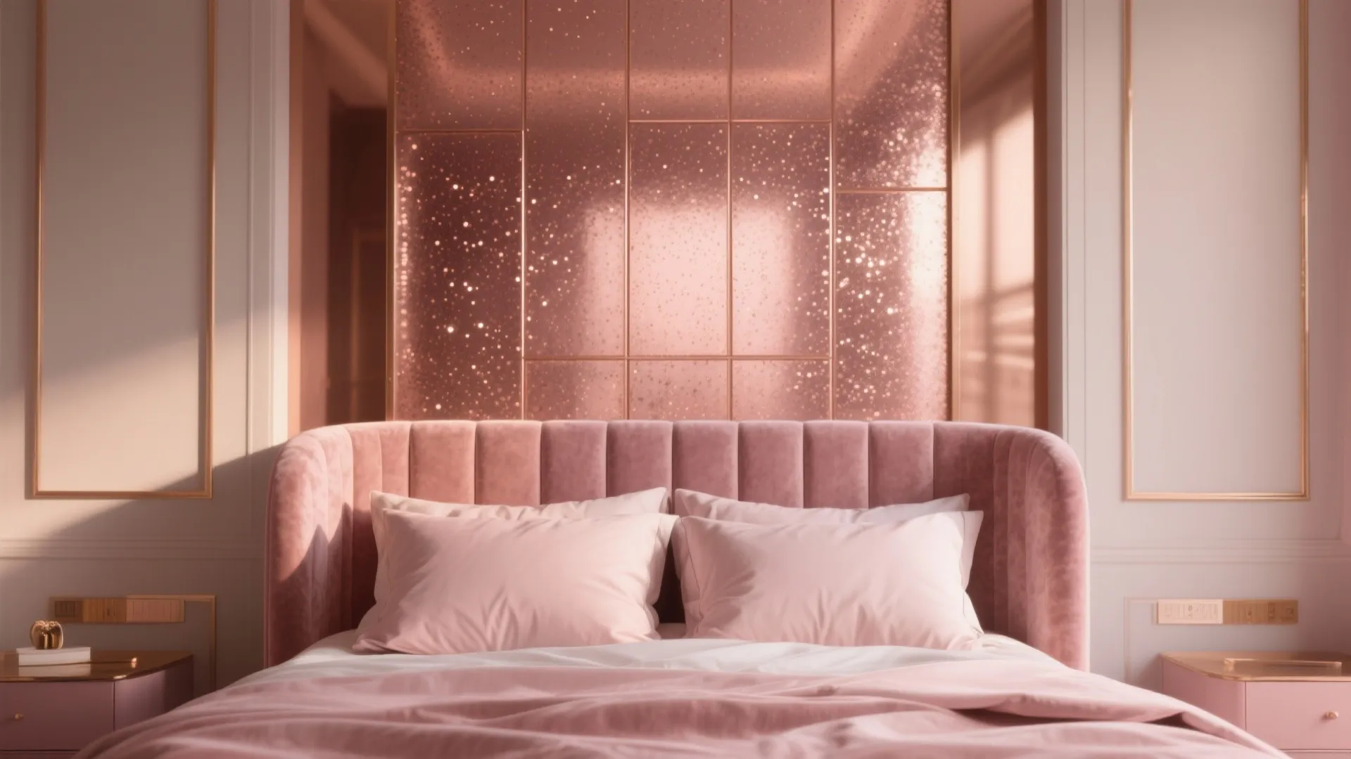 3. Rose Gold Accent for Glam Bedrooms