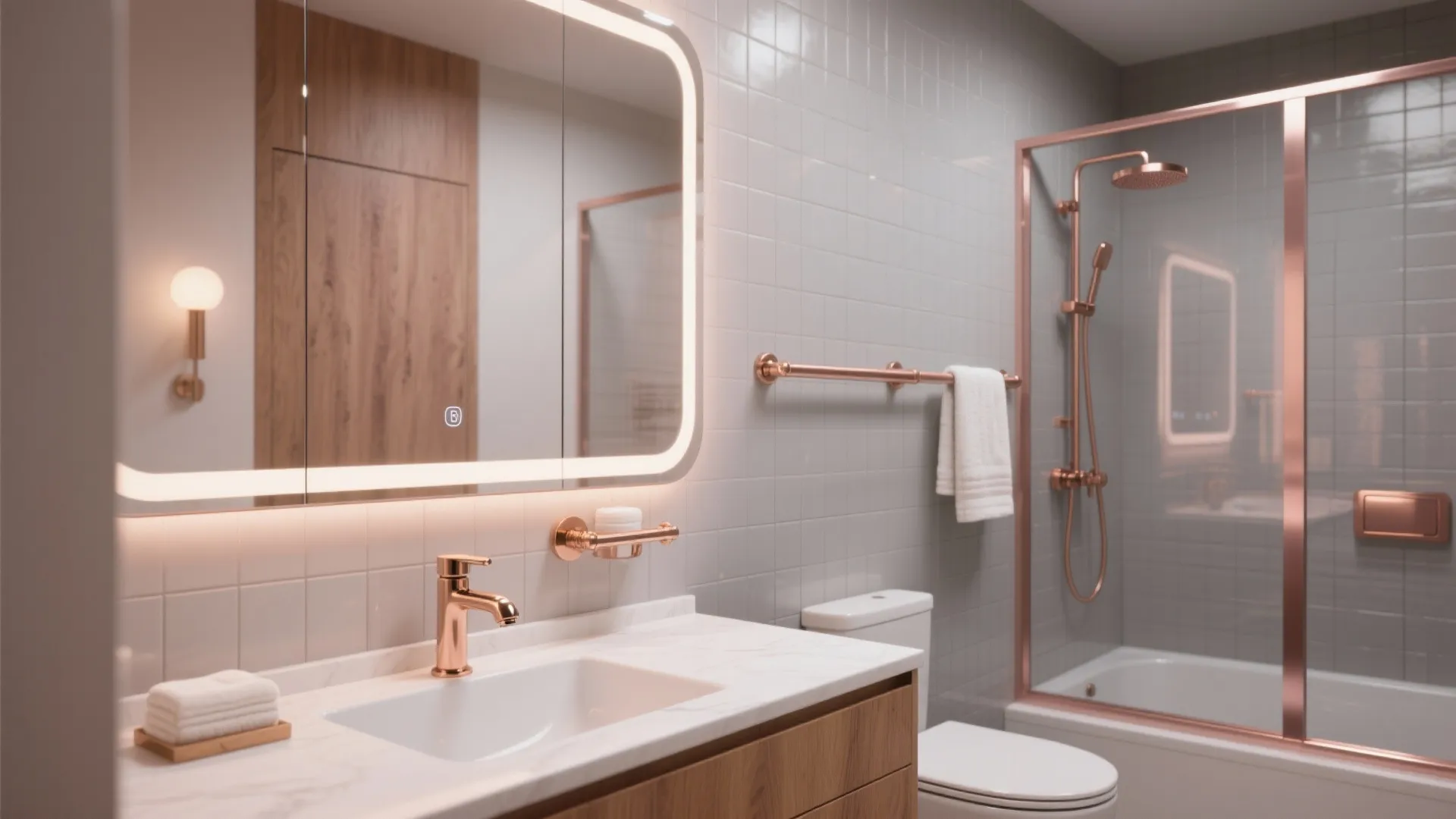 Rose Gold Bathroom Decor: 5 Chic Ideas: How I use rose gold to make small bathrooms feel luxe — five practical inspirations from my studio