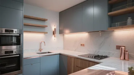 Rose gold wall lights: 5 ideas for small kitchens