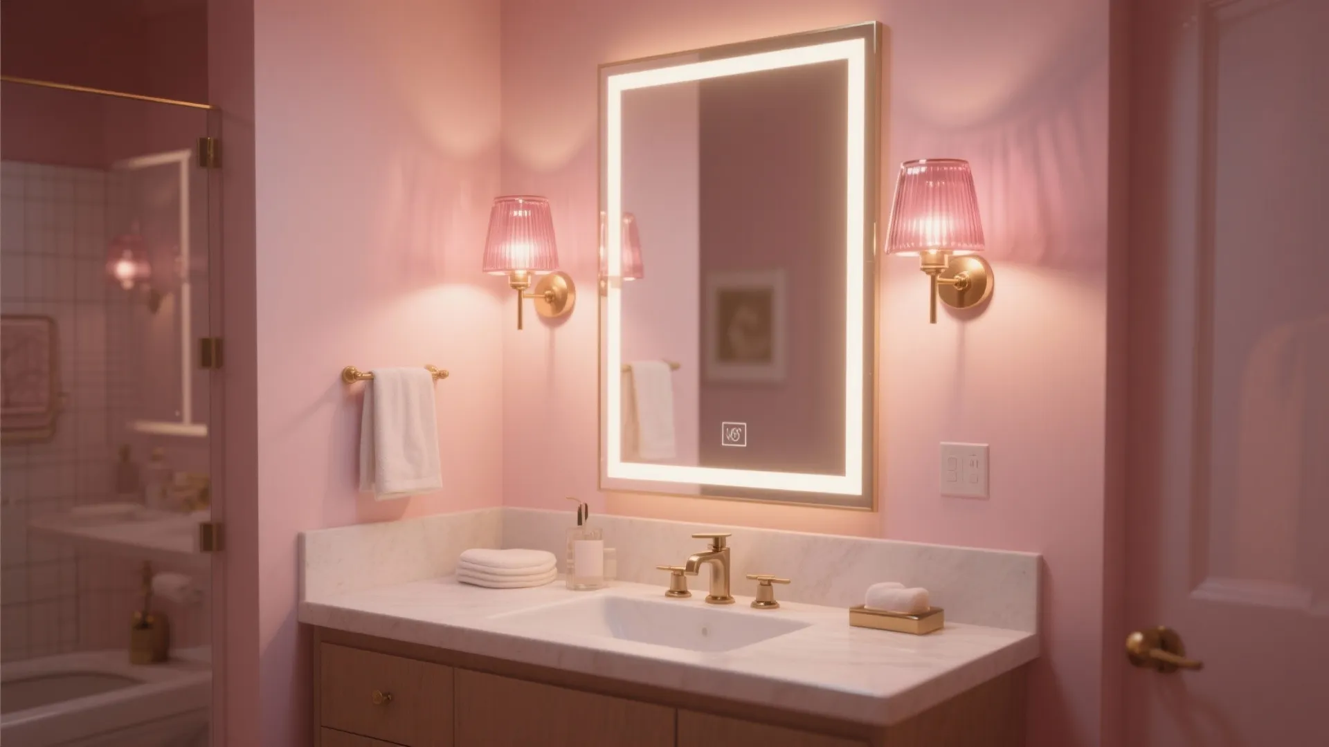 Rose-Tinted Lighting and Mirrors